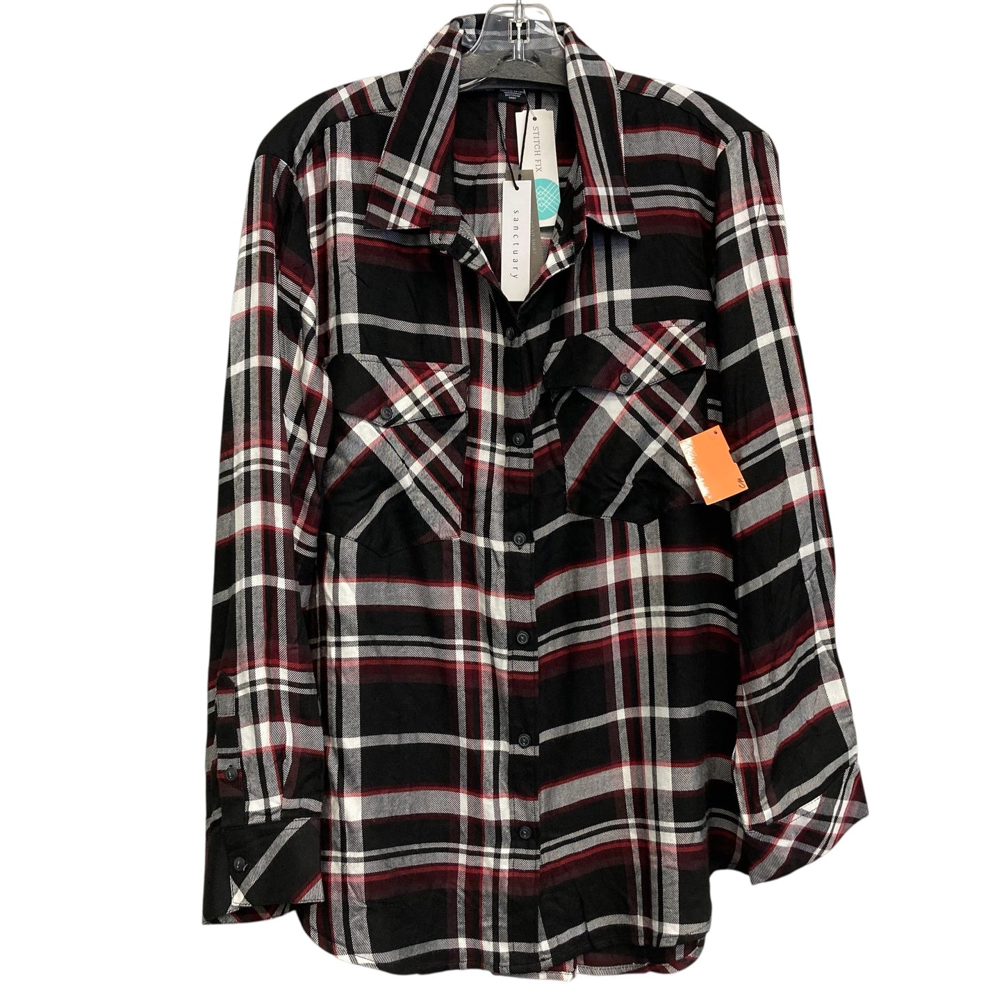 Top Ls By Sanctuary In Plaid Pattern, Size:L