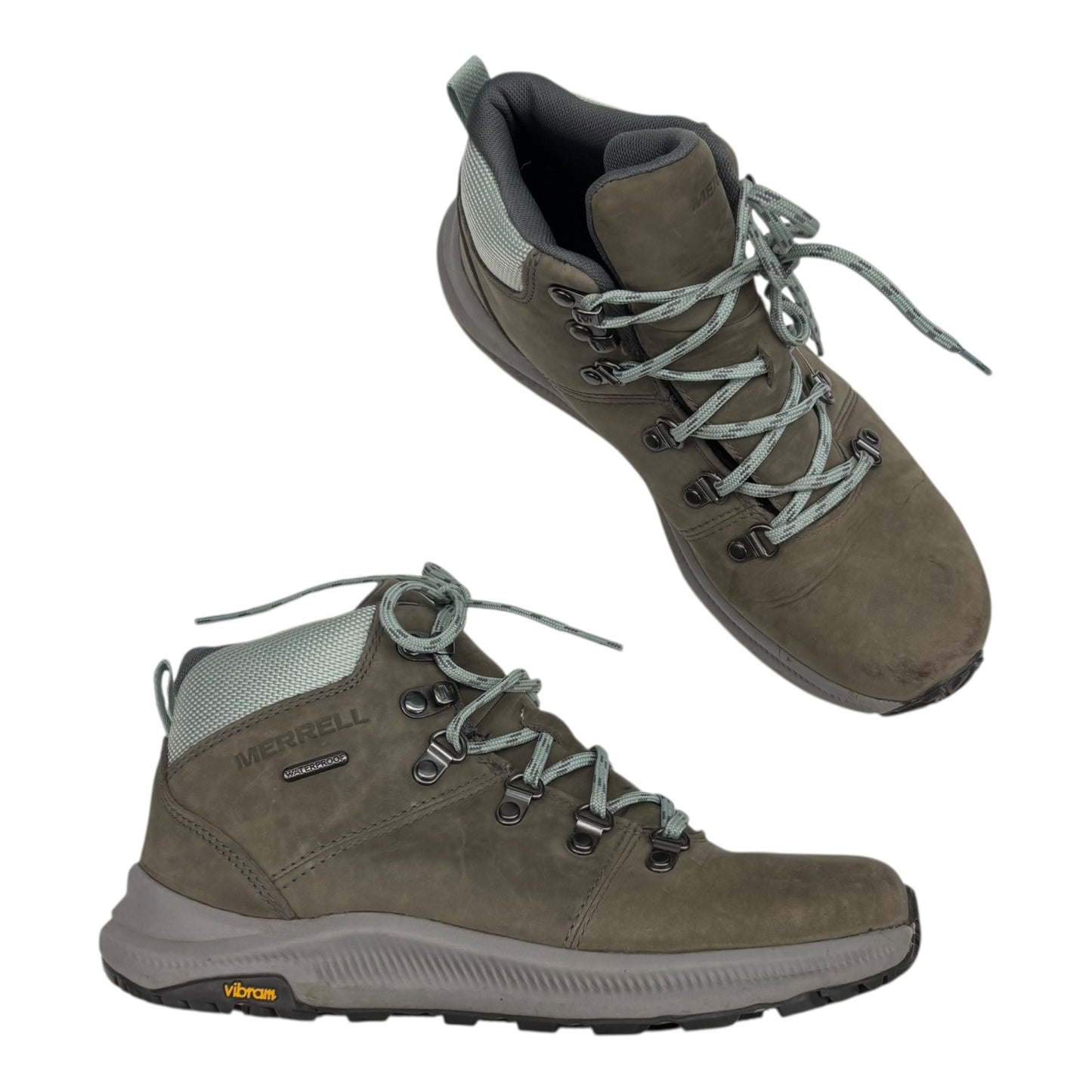 Boots Hiking By Merrell In Green, Size:7.5
