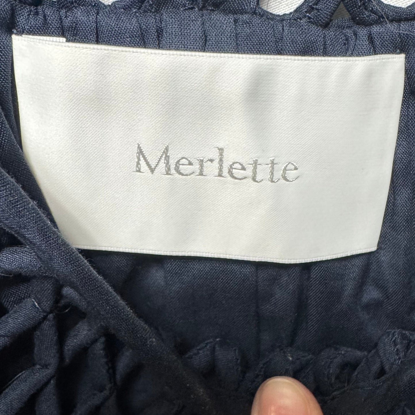 Bonnier Pima Cotton Top Short Sleeve By Merlette In Navy, Size: S