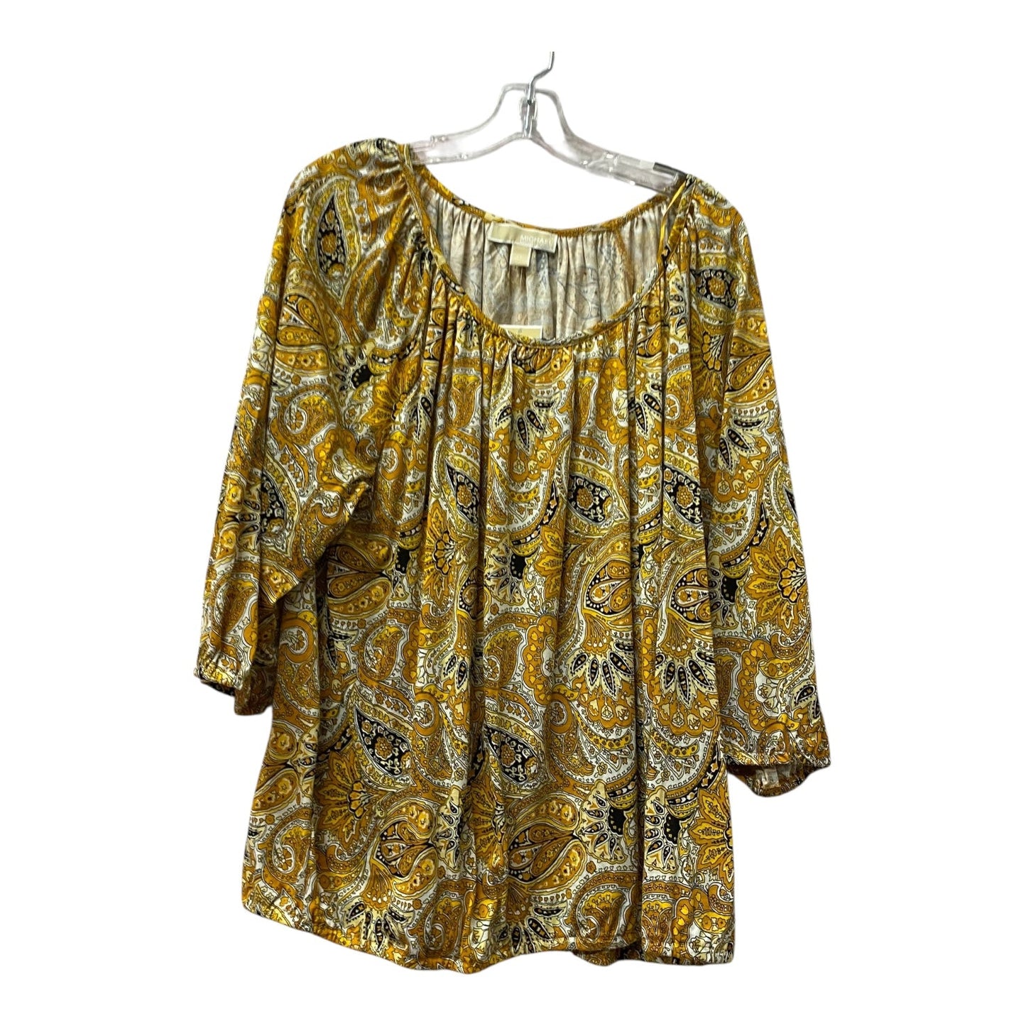 Top Ss By Michael By Michael Kors In Yellow, Size:2X