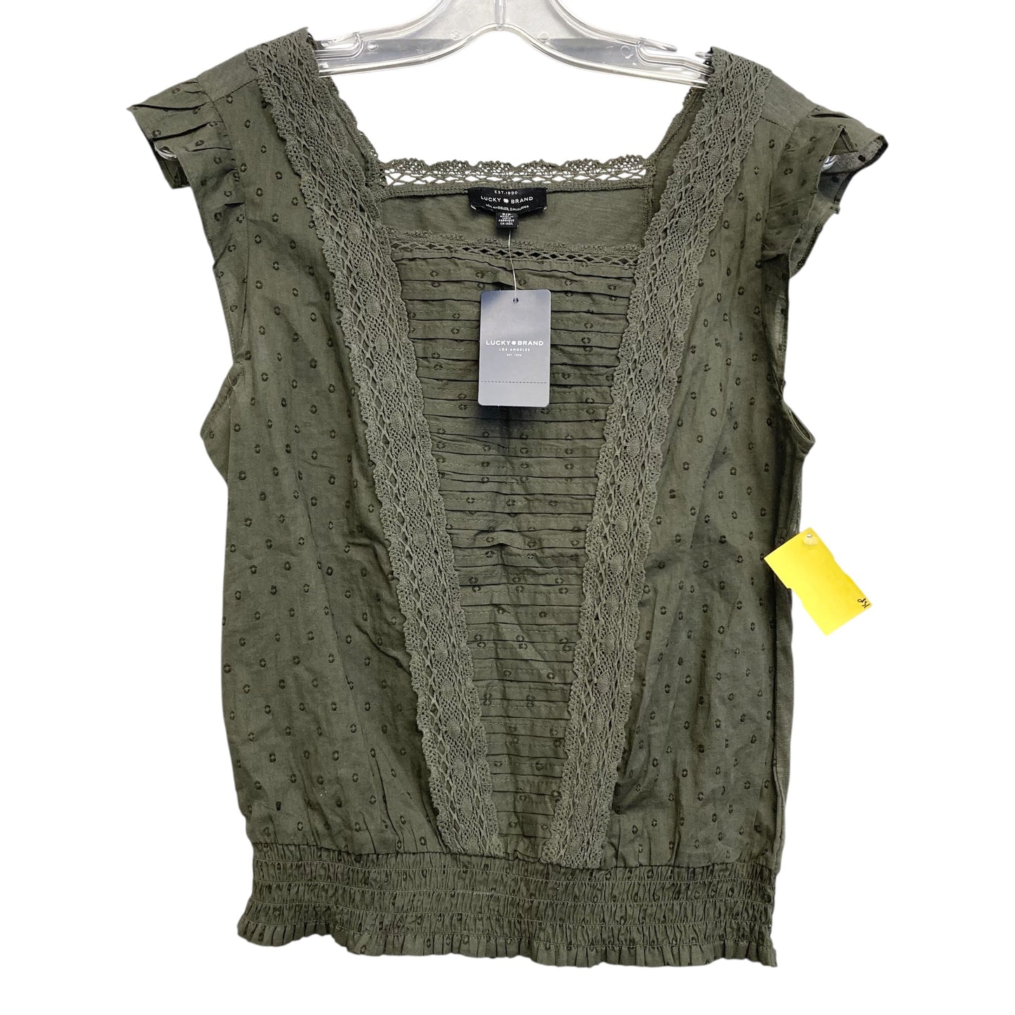 Top Sleeveless By Lucky Brand In Green, Size:S