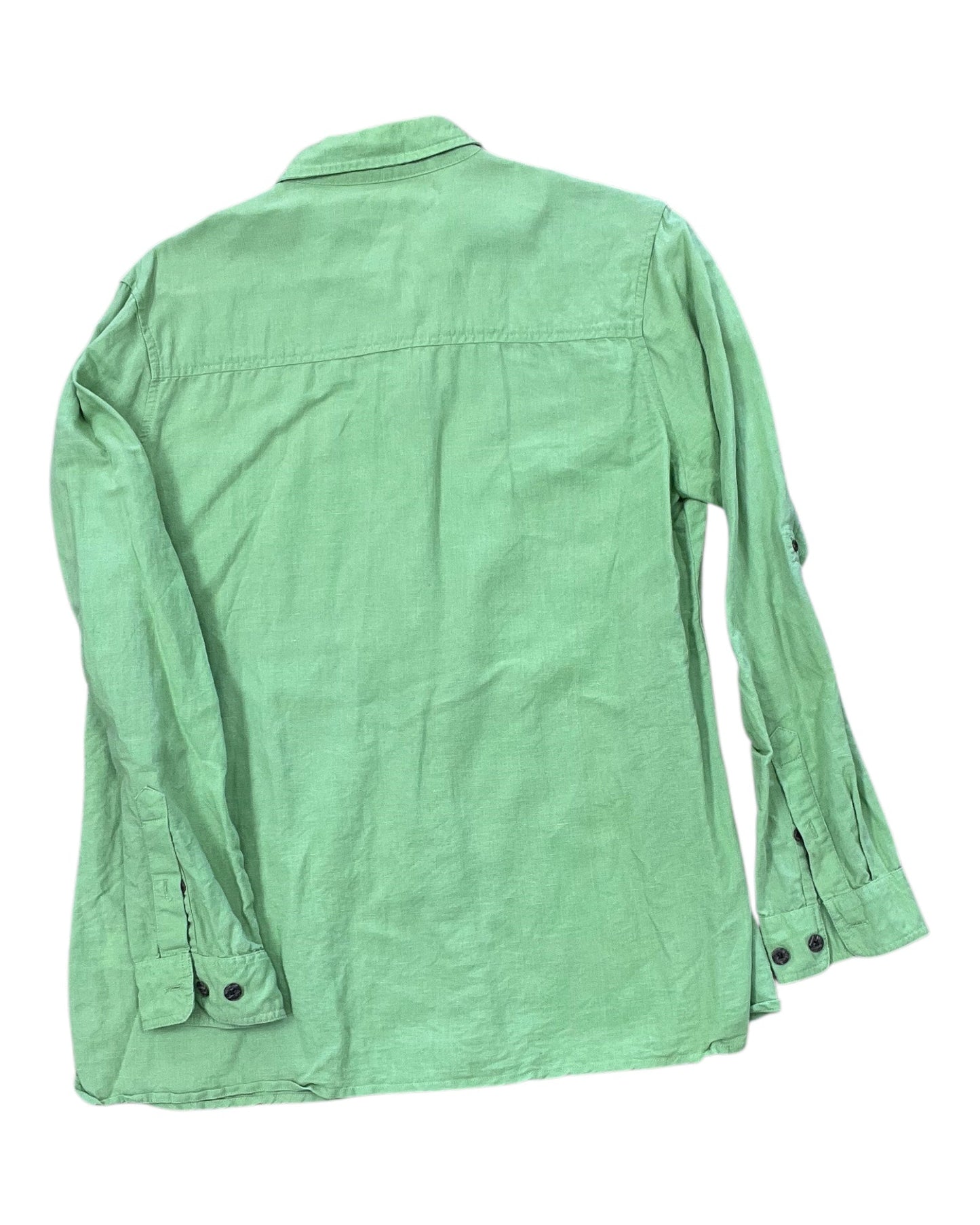 Blouse Ls By Cabelas In Green, Size:M