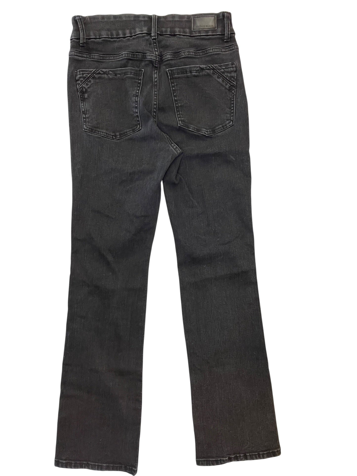 Jeans Straight By Buckle Black In Black Denim, Size:14