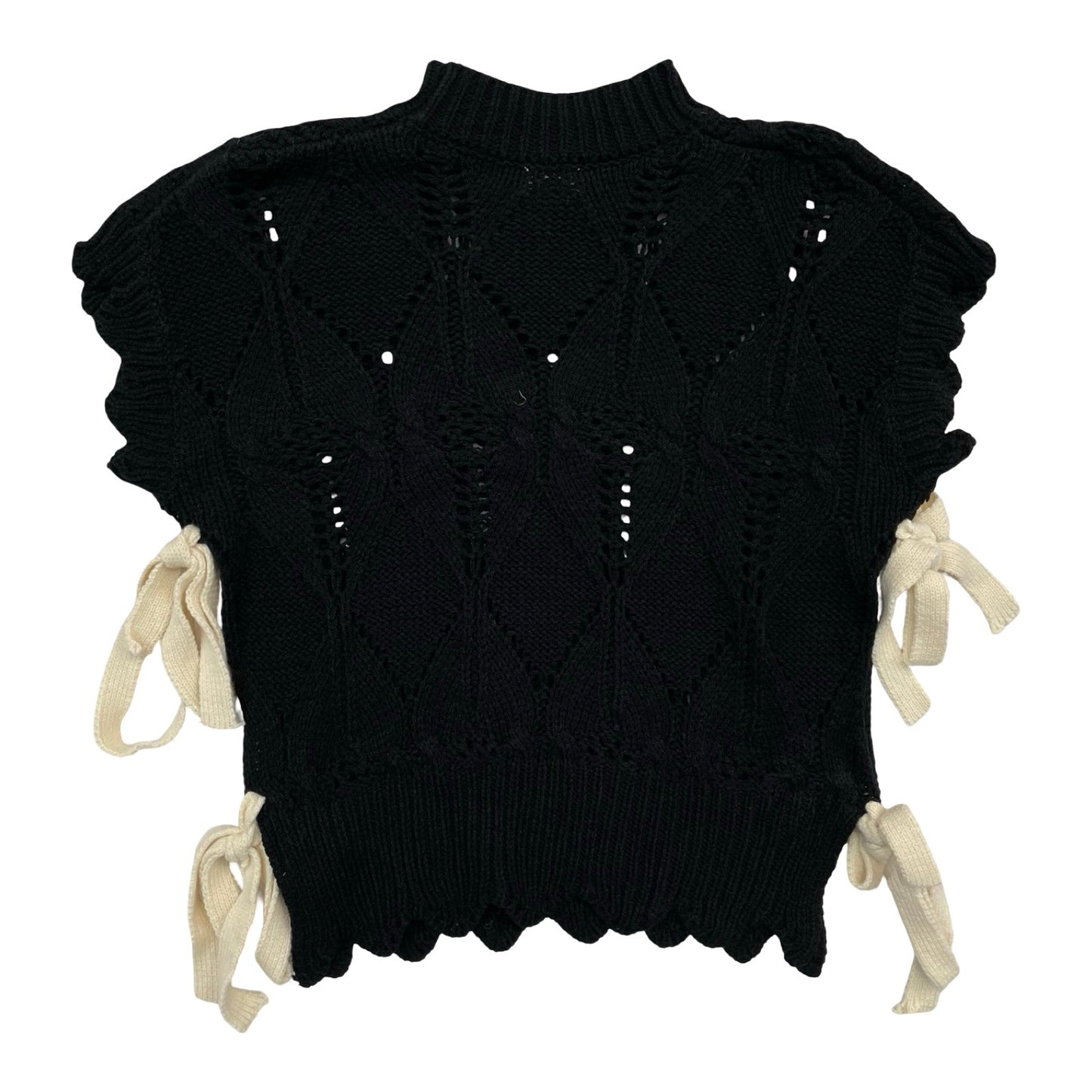 Sweater Ss By Bibi In Black & Tan, Size:S