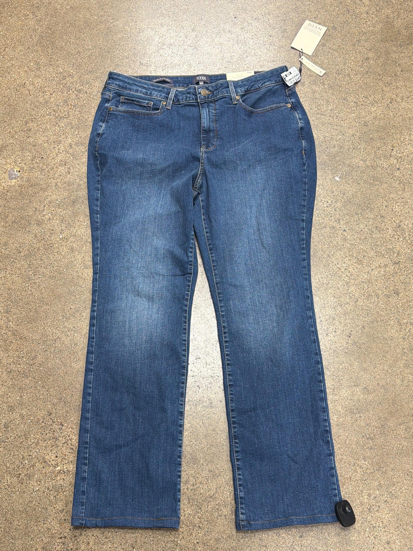 Jeans Straight By Not Your Daughters Jeans In Blue Denim, Size:16