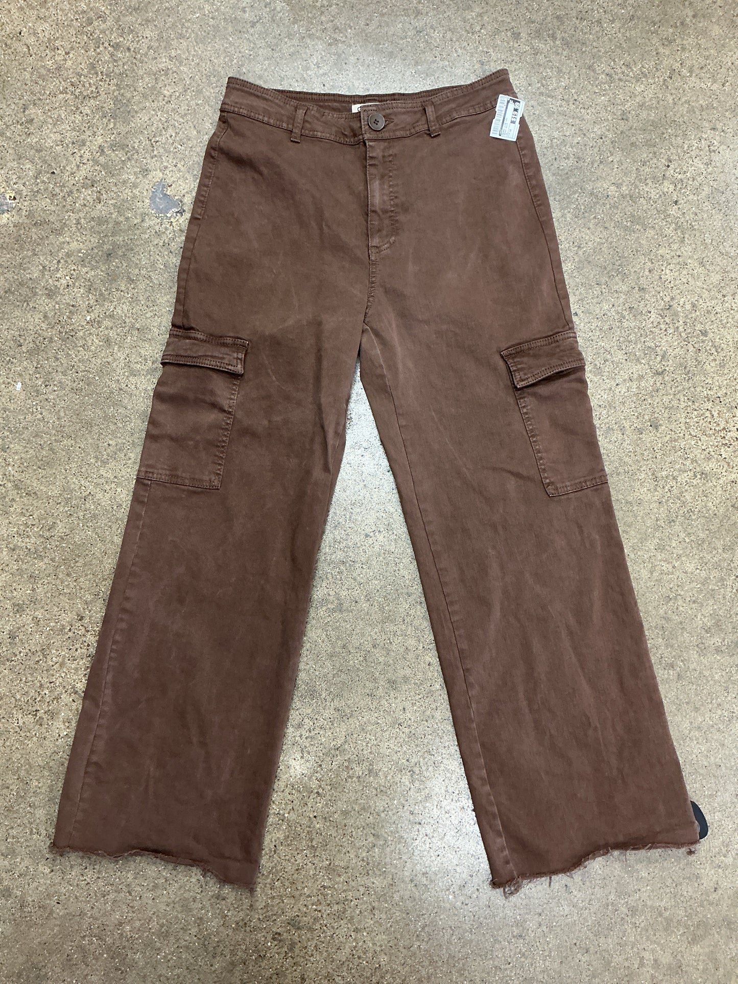 Jeans Wide Leg By Oat In Brown Denim, Size:10