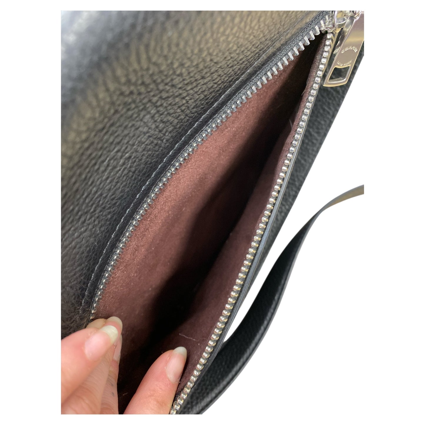 Handbag Designer By Coach In Black, Size:Medium