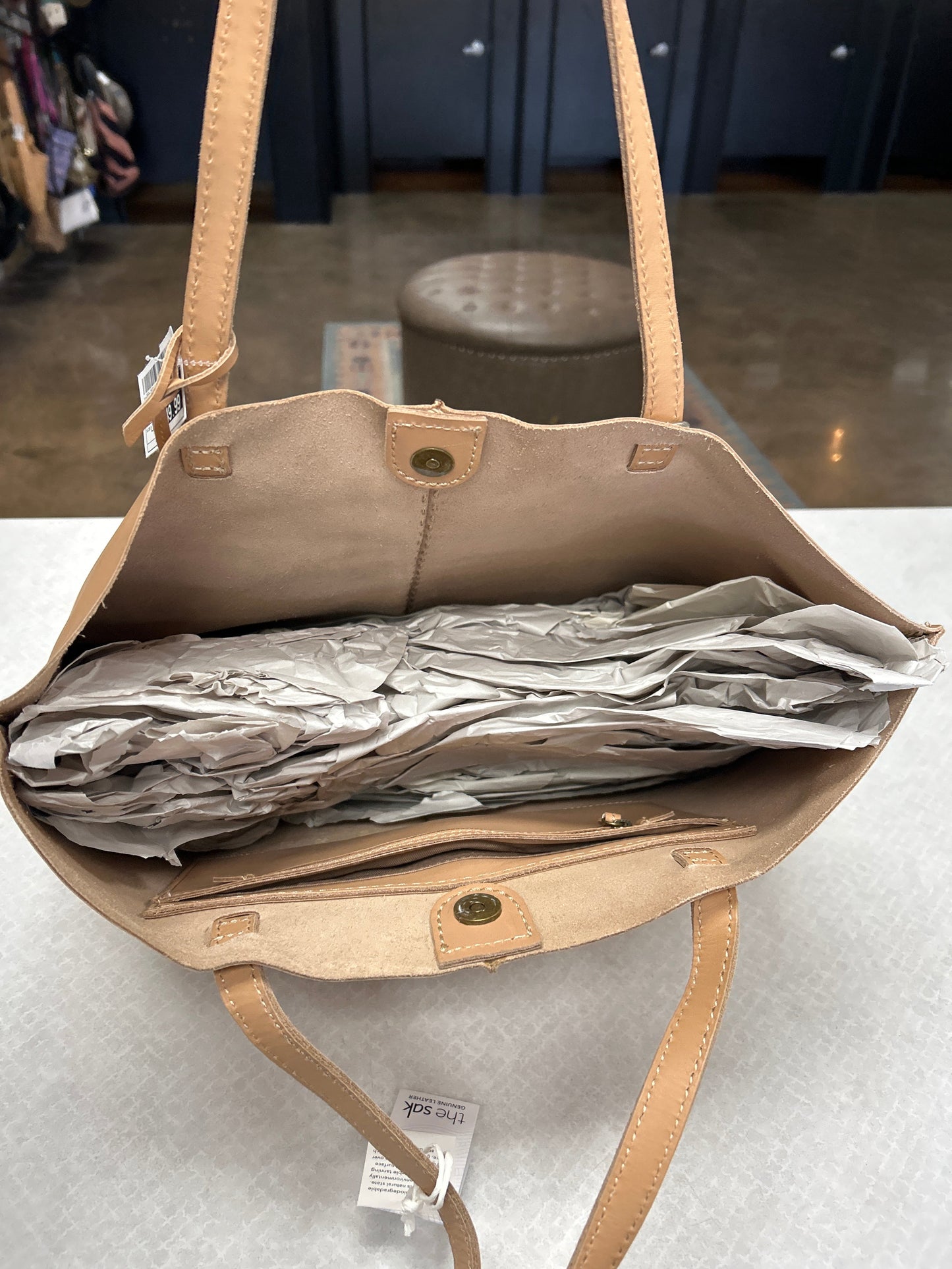 Tote Leather By The Sak In Tan, Size:Large
