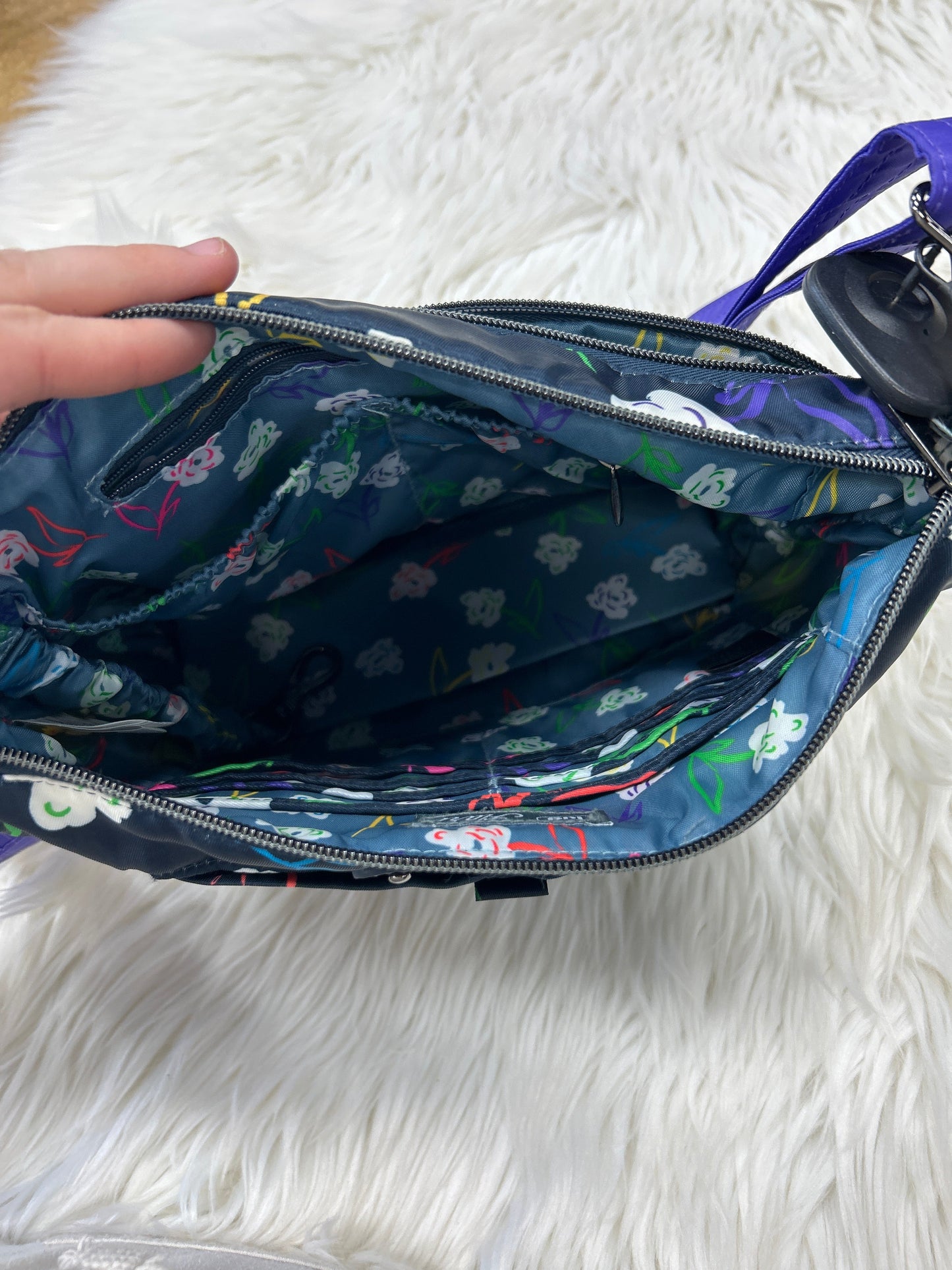 Handbag By Lug In Navy, Size:Large
