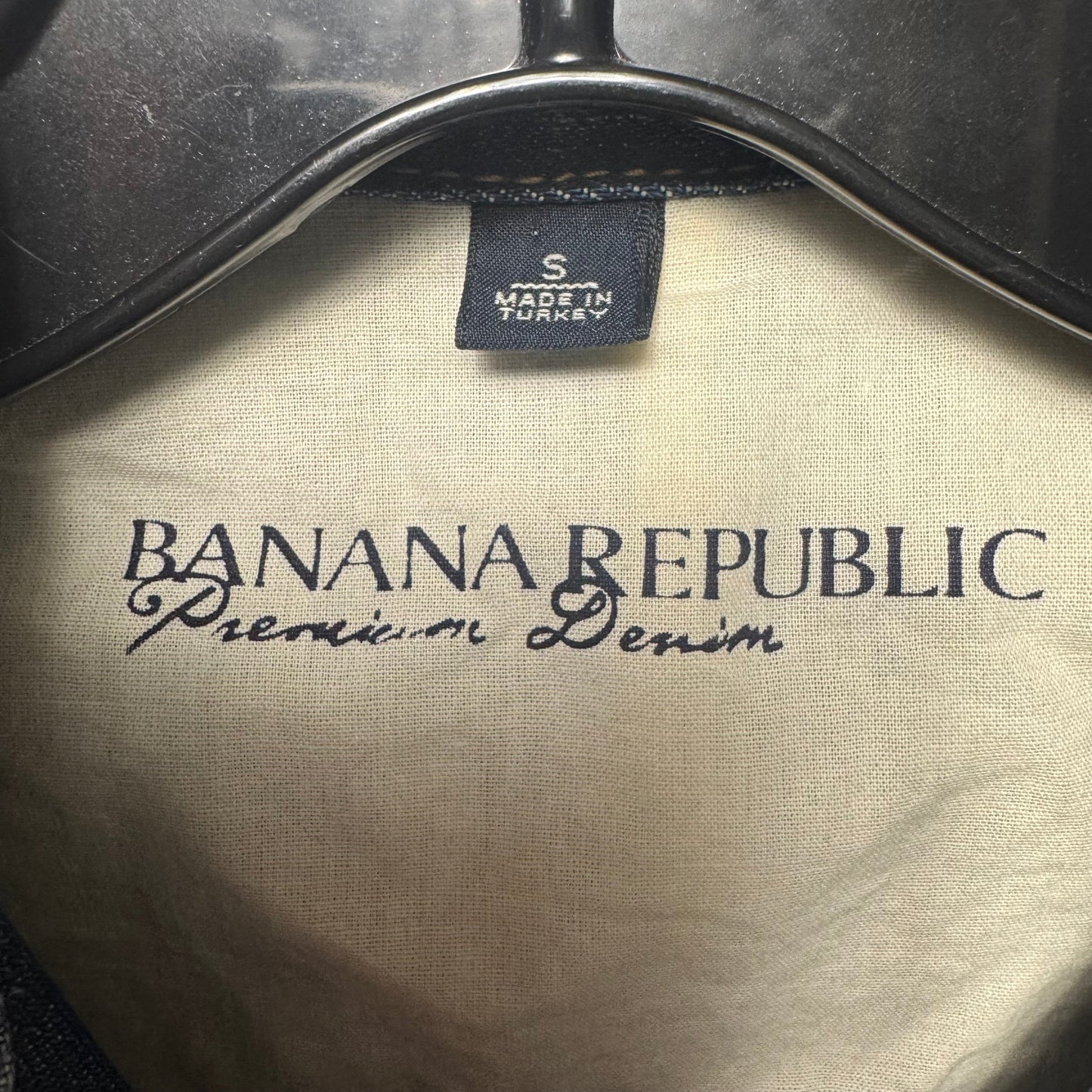 Vintage Jacket Denim By Banana Republic In Blue Denim, Size: S