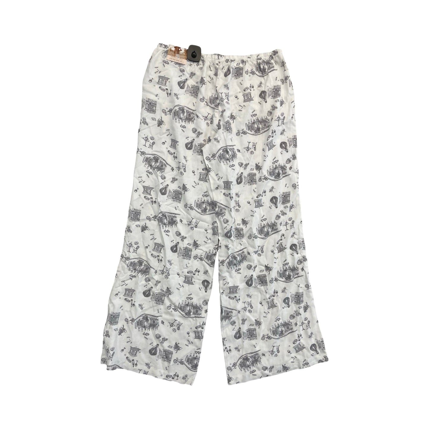 Pants Wide Leg By Sincerely Jules In Cream & Grey, Size:L