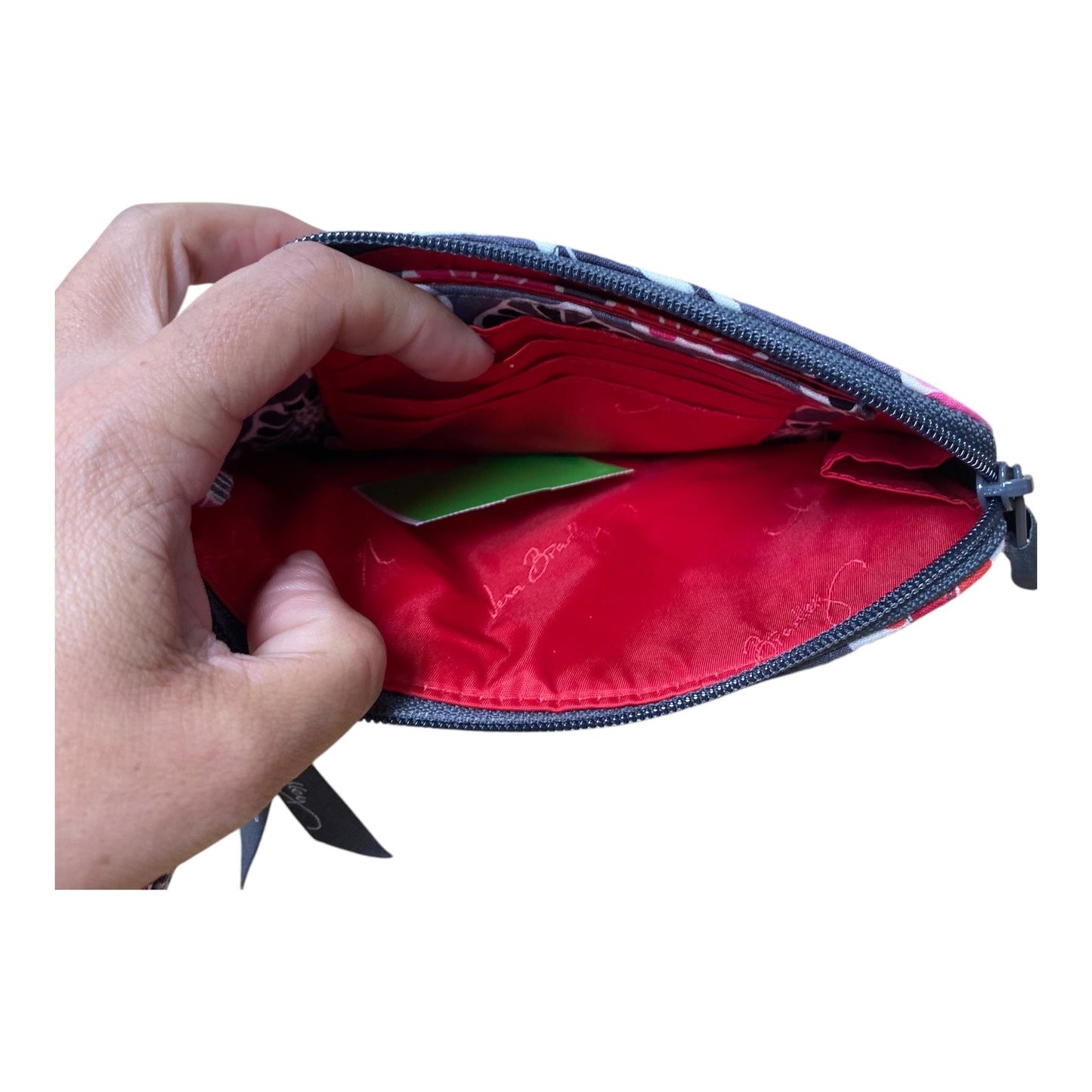 Wristlet By Vera Bradley In Grey & Pink, Size:Medium