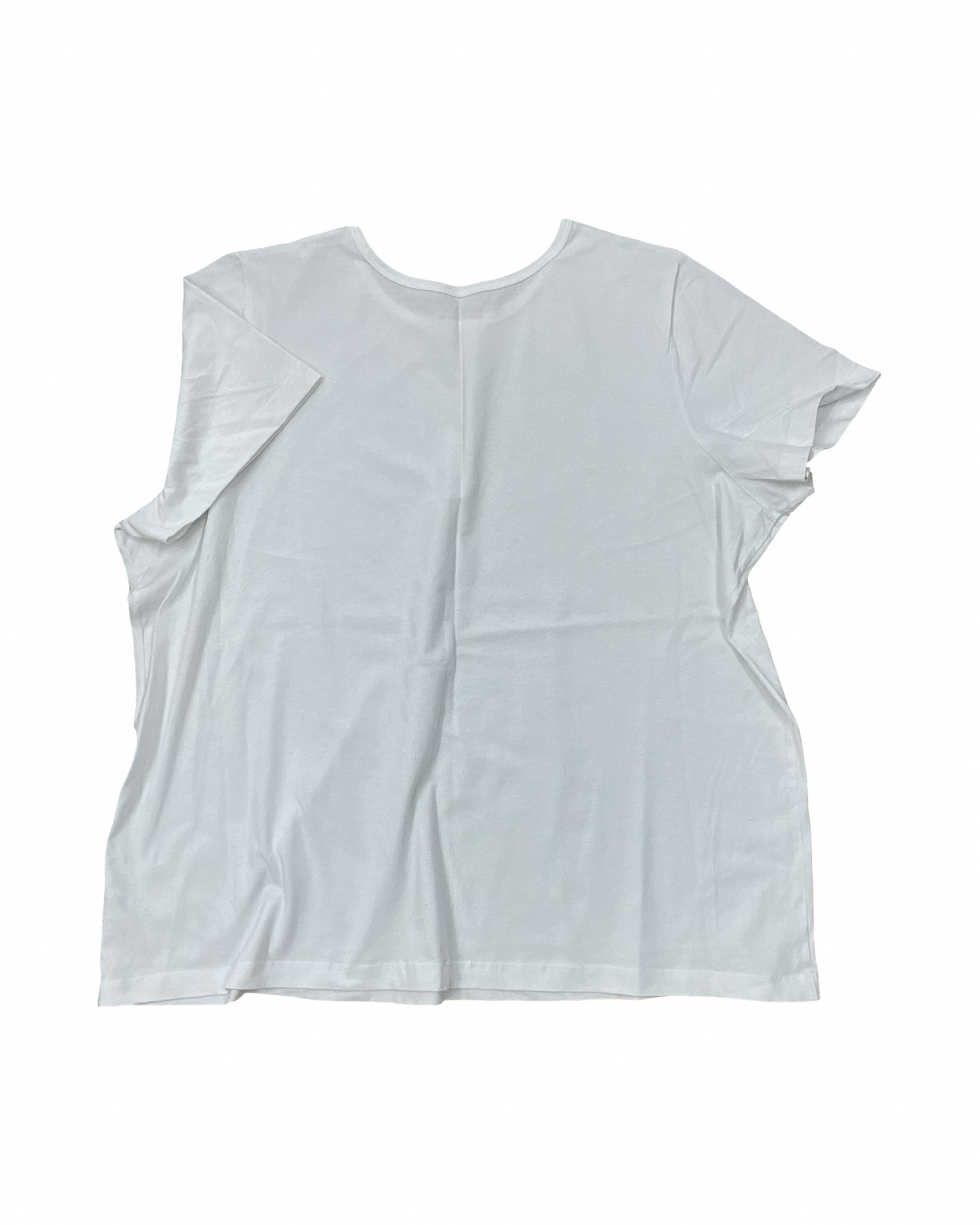 Top Ss Basic By Woman Within In White, Size:2X