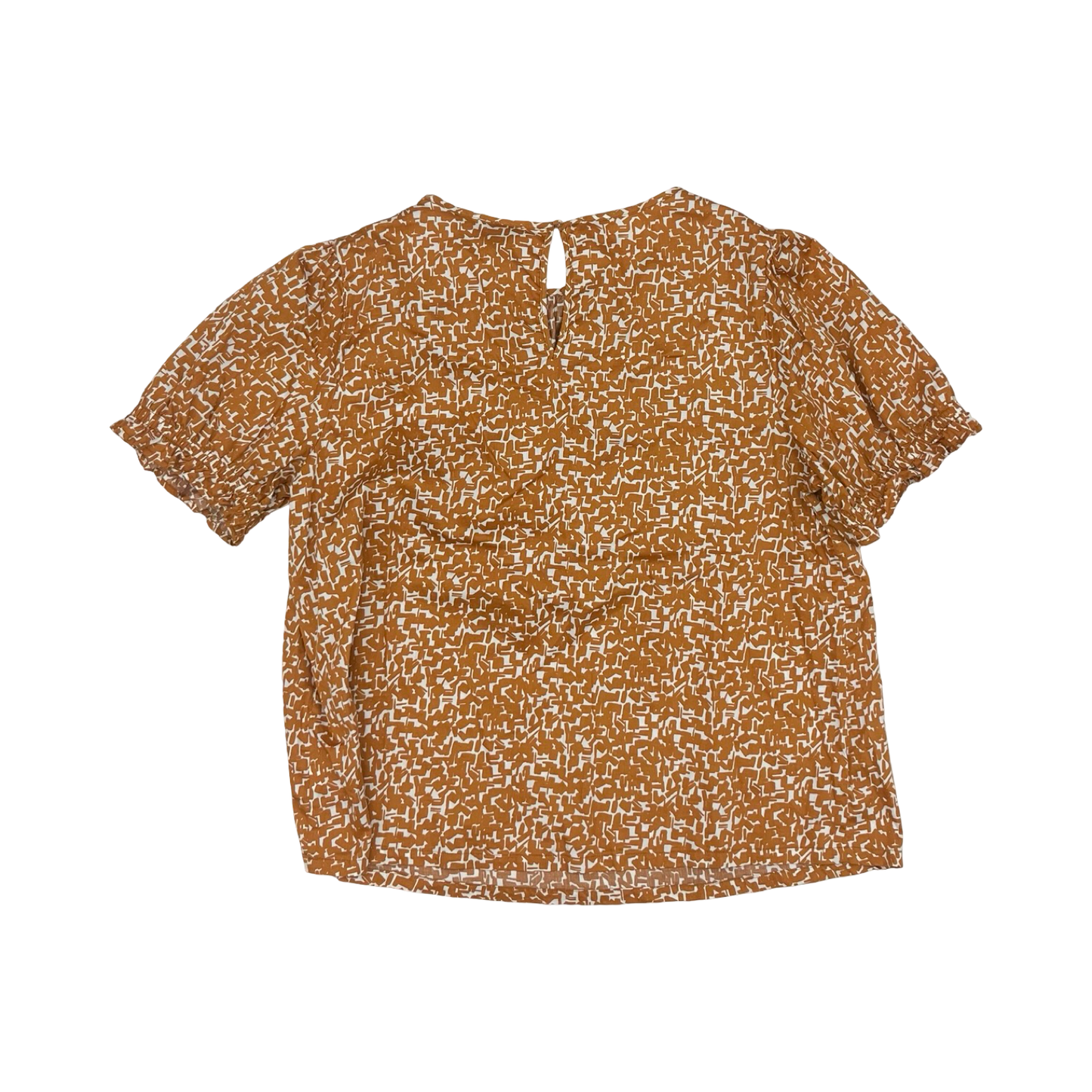 Blouse Ss By Ava & Viv In Brown & White, Size:1X