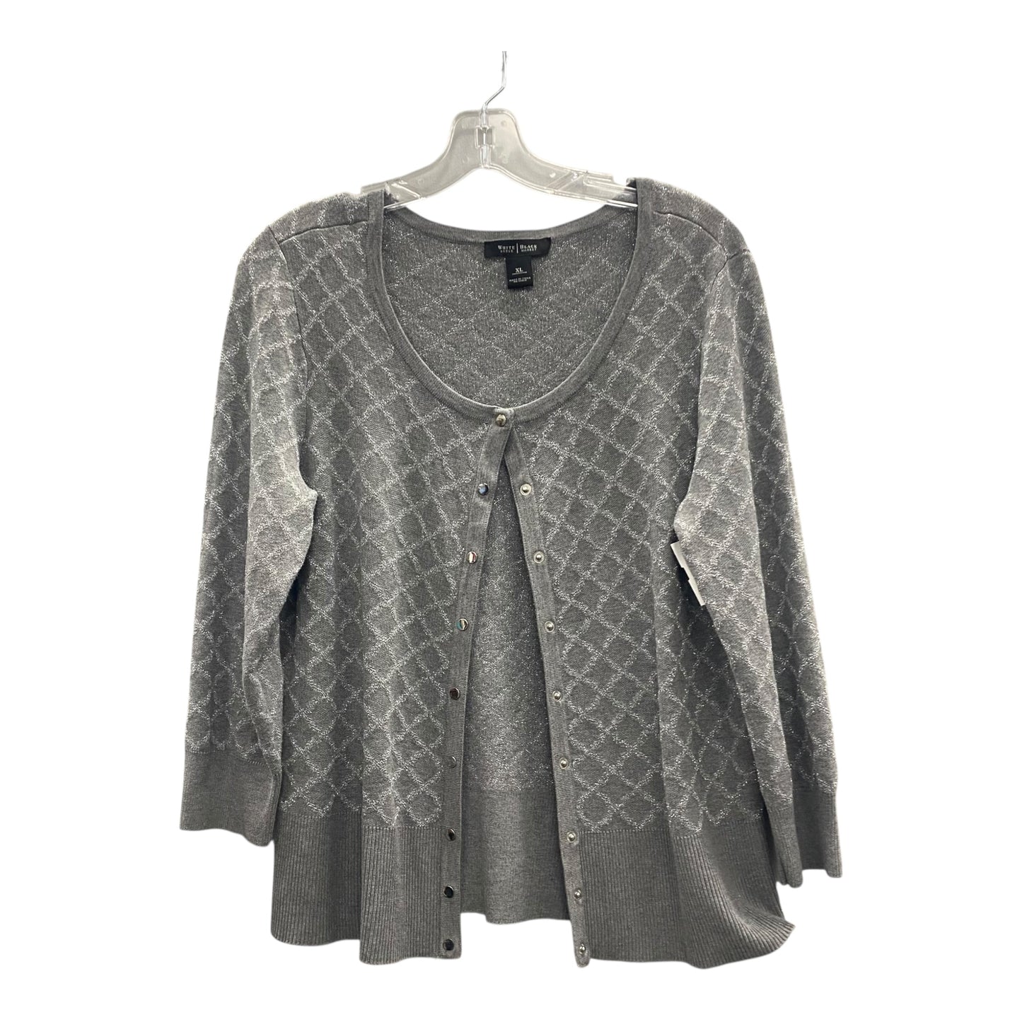 Sweater Cardigan By White House Black Market In Grey, Size:Xl