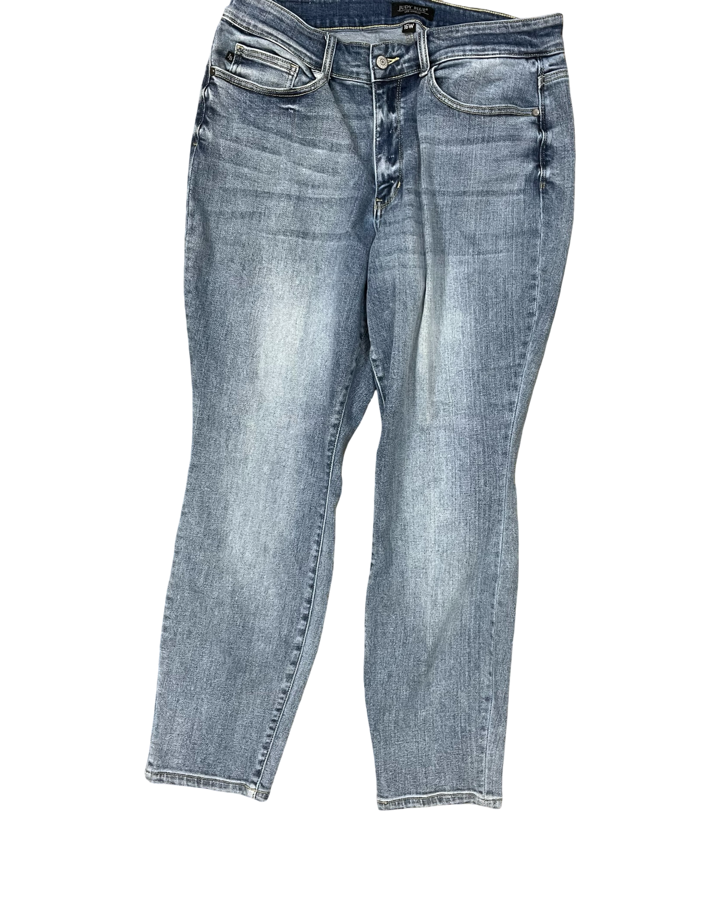 Jeans Boyfriend By Judy Blue In Blue Denim, Size:16