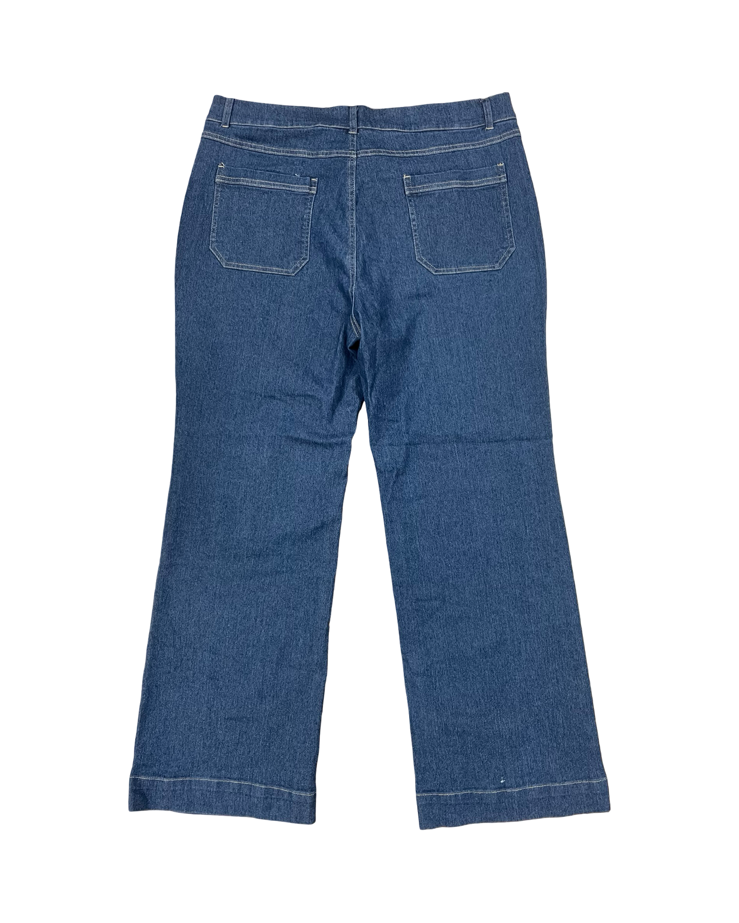 Jeans Wide Leg By Clothes Mentor In Blue Denim, Size:16