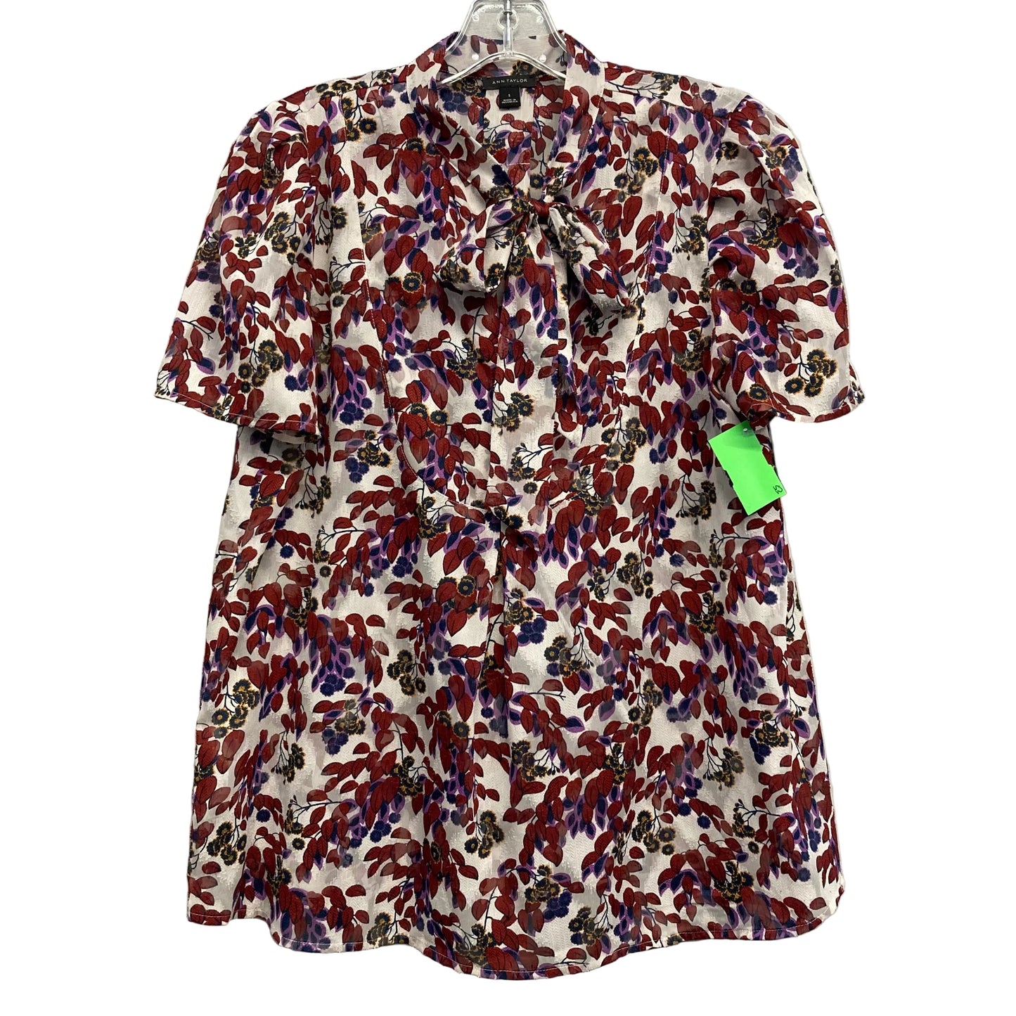 Top Ss By Ann Taylor In Floral Print, Size:S