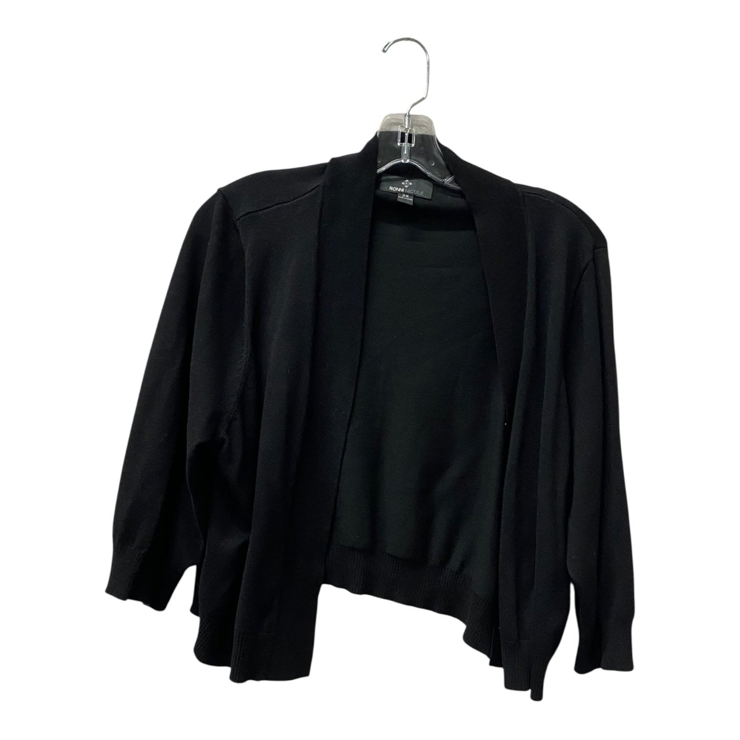 Cardigan By Ronnie Nicole In Black, Size:2X