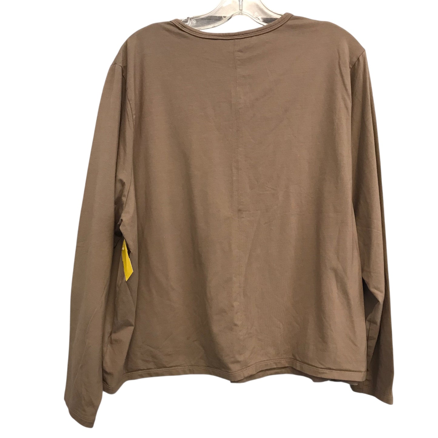 Athletic Top Ls Crewneck By Athleta In Tan, Size:2X