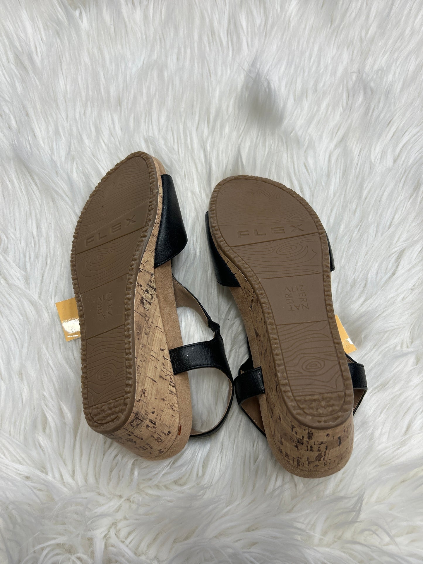 Sandals Heels Wedge By Naturalizer In Black, Size:9.5