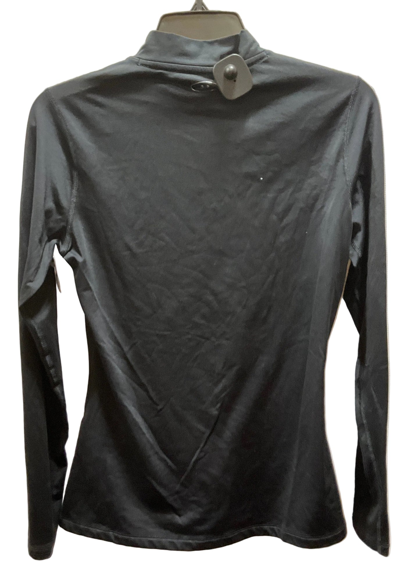 Athletic Top Long Sleeve Collar By Under Armour In Black, Size: M