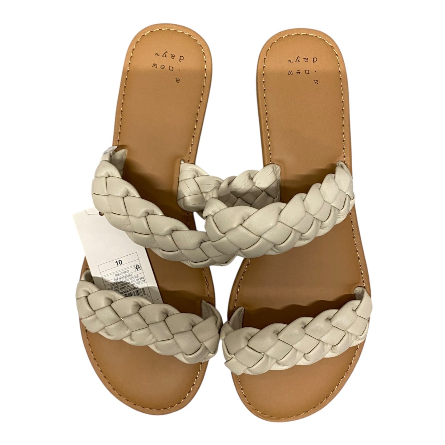 Sandals Flats By A New Day In Beige, Size:10