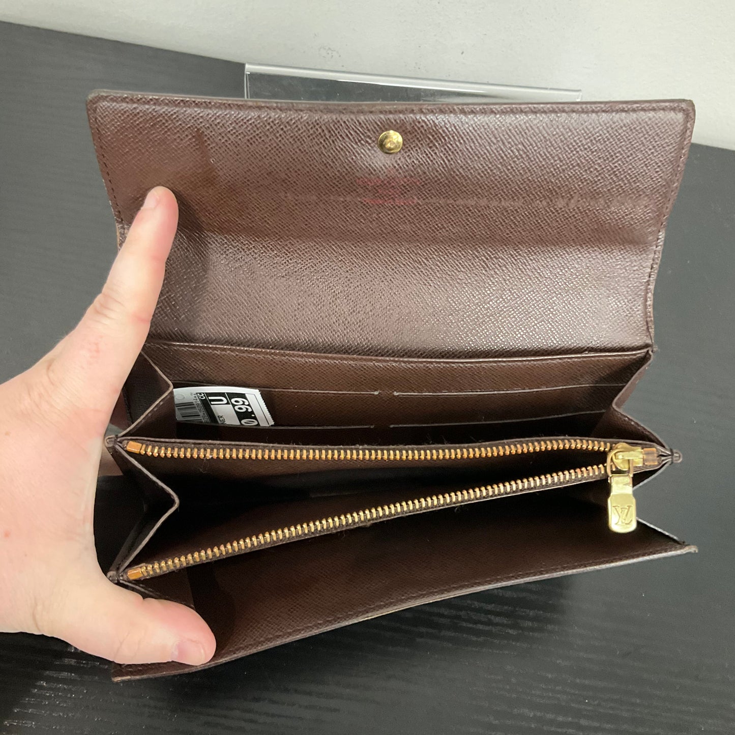 2006 Sarah Wallet By Louis Vuitton In Damier Ebene