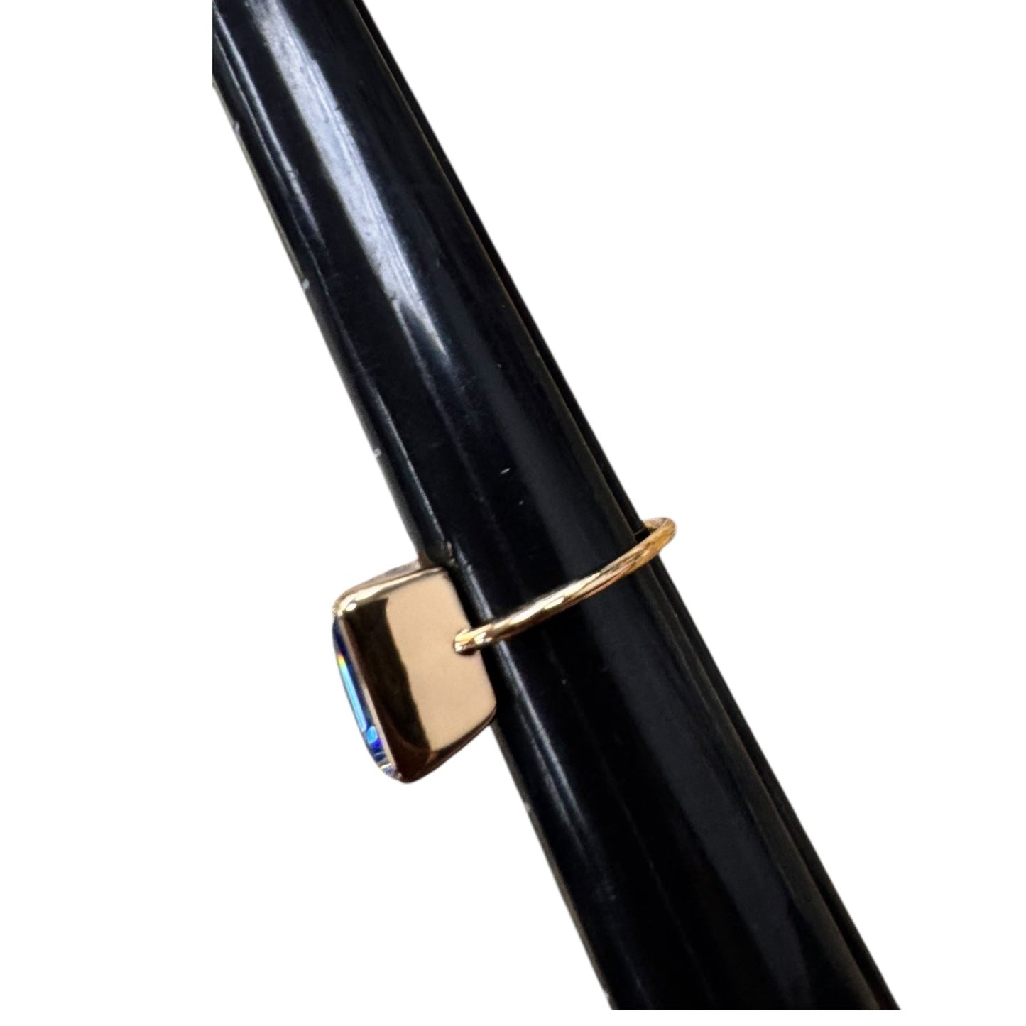 Ring Statement By Cmc In Blue & Gold, Size:9