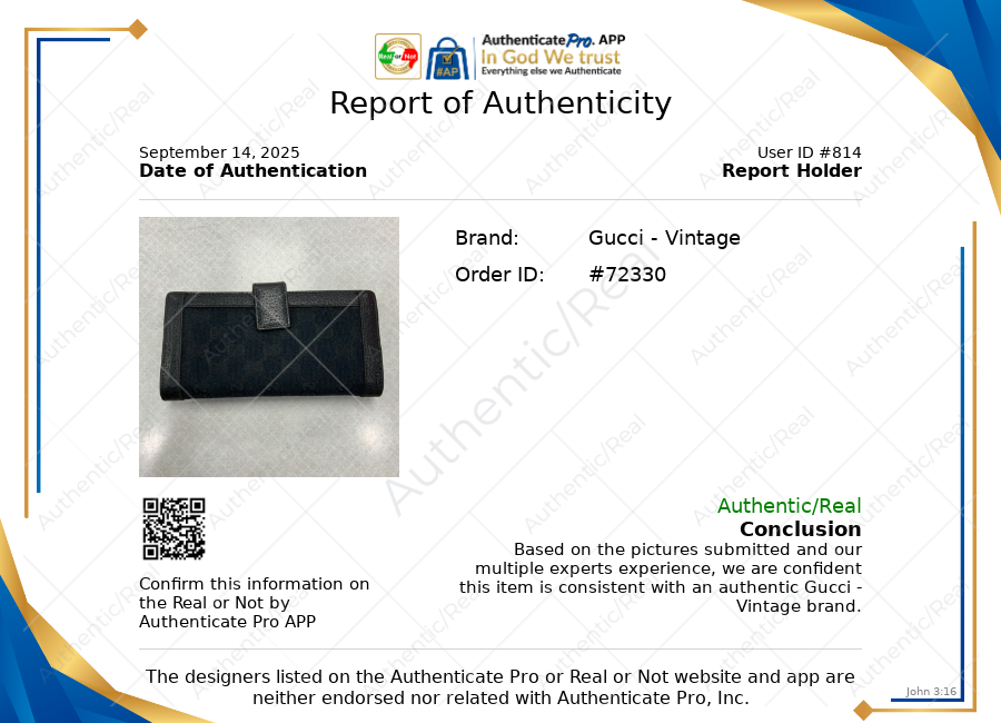 Wallet Luxury Designer By Gucci, Size: Medium