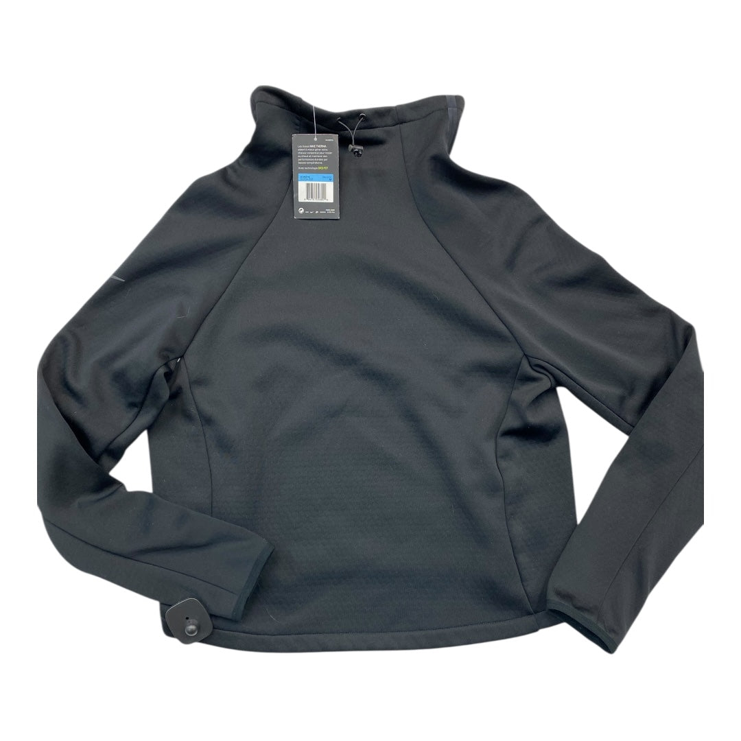 Athletic Top Ls Collar By Nike In Black, Size:M