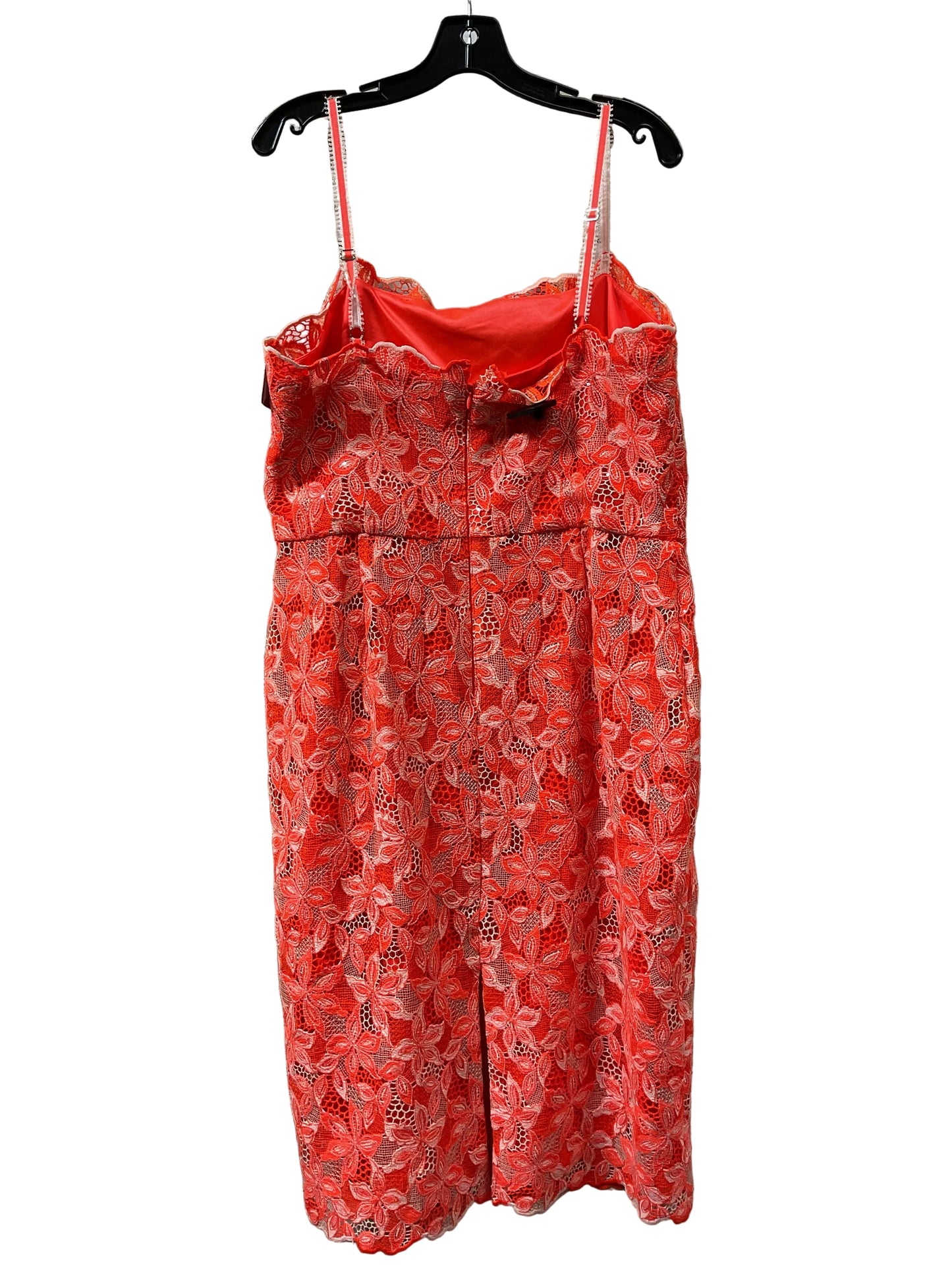 Dress Party Midi By Alex Marie In Orange, Size:Xl