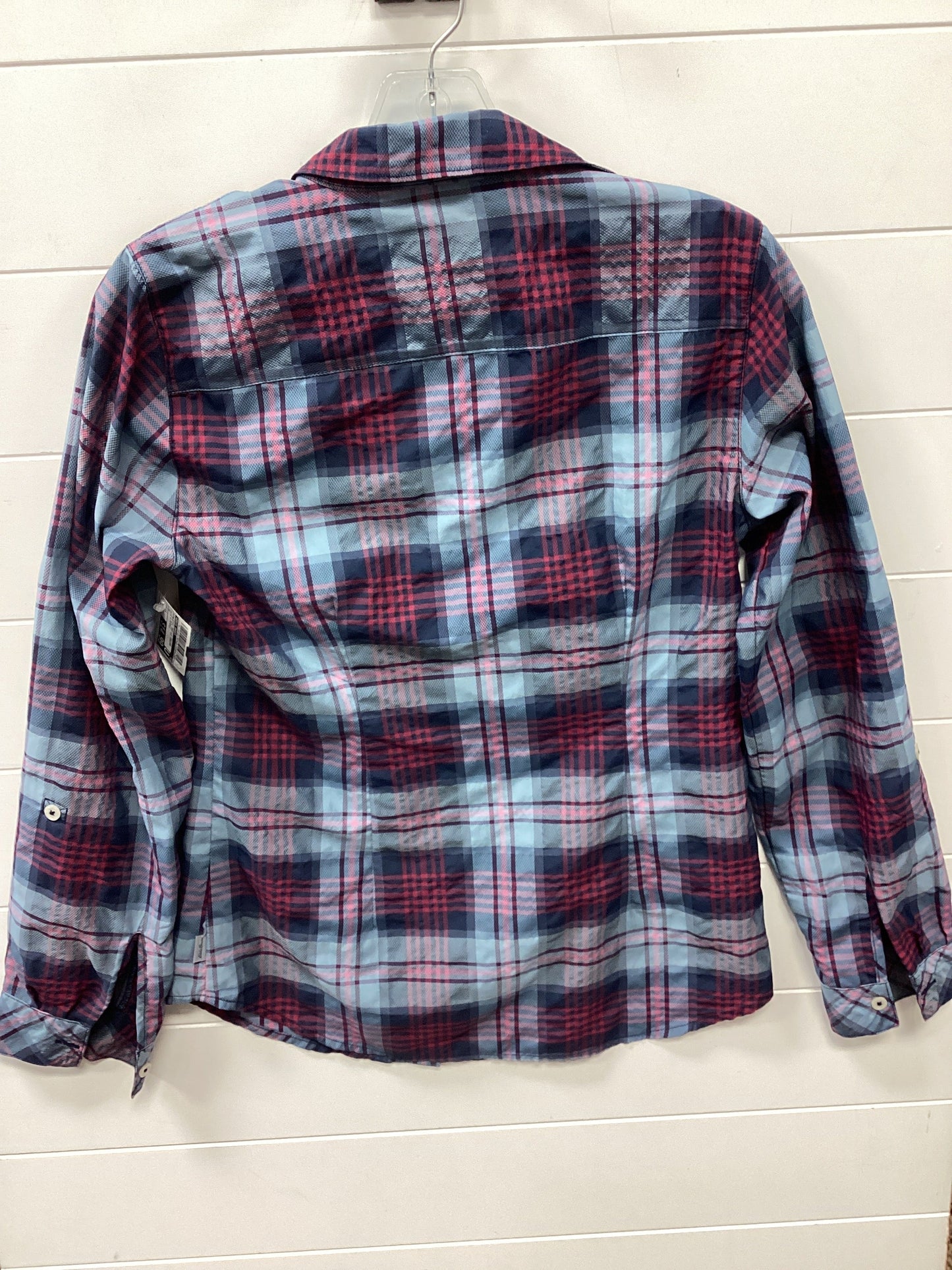 Athletic Top Ls Collar By Eddie Bauer In Blue & Purple, Size:Xs