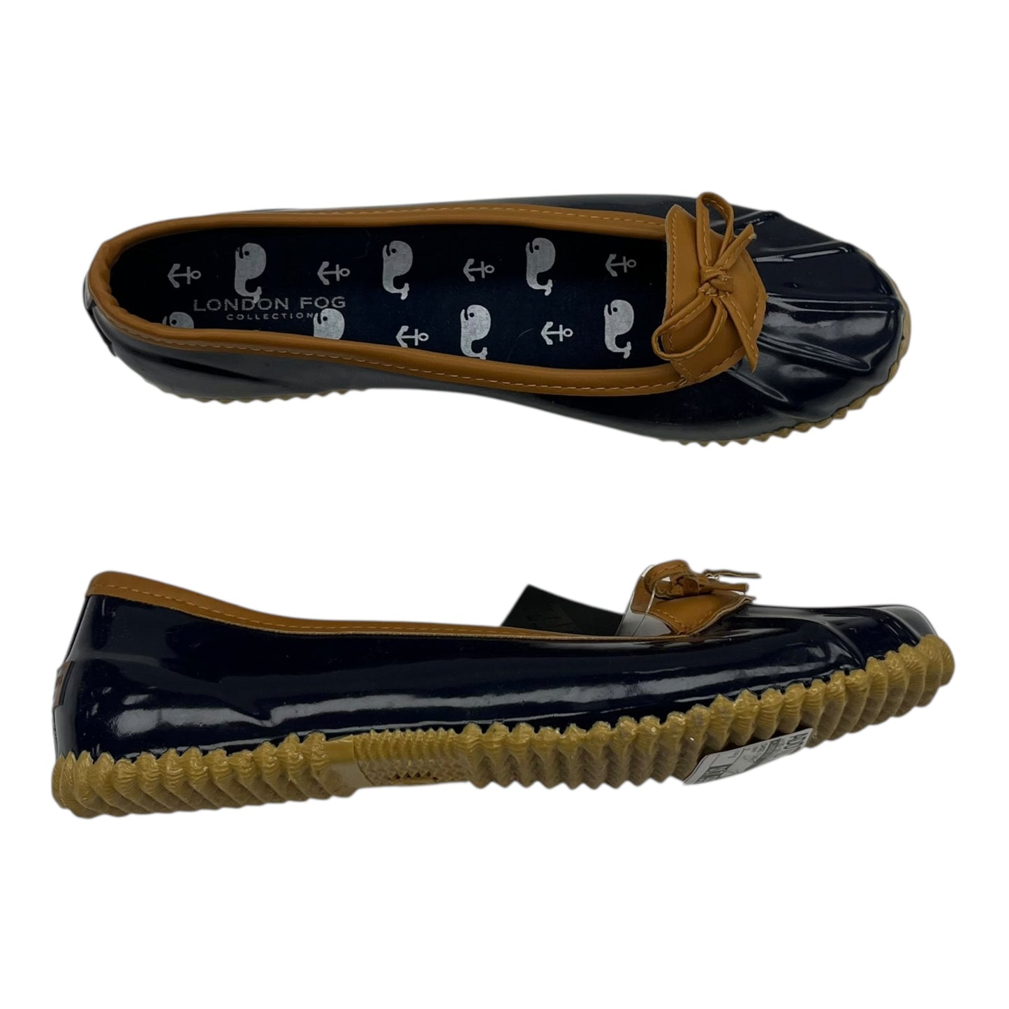 Shoes Flats By London Fog In Navy, Size:8