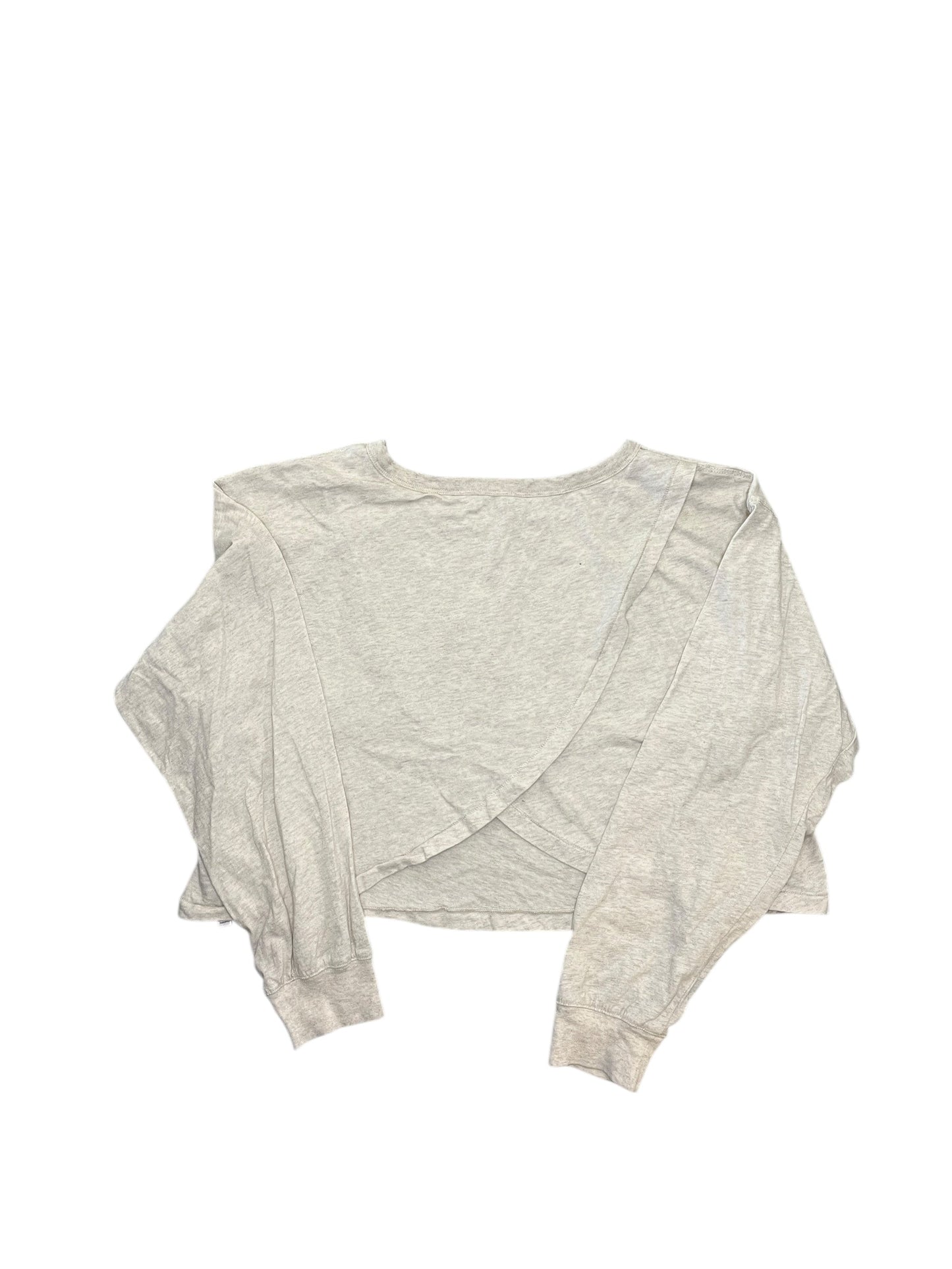 Athletic Top Ls Crewneck By Fabletics In Grey, Size:L