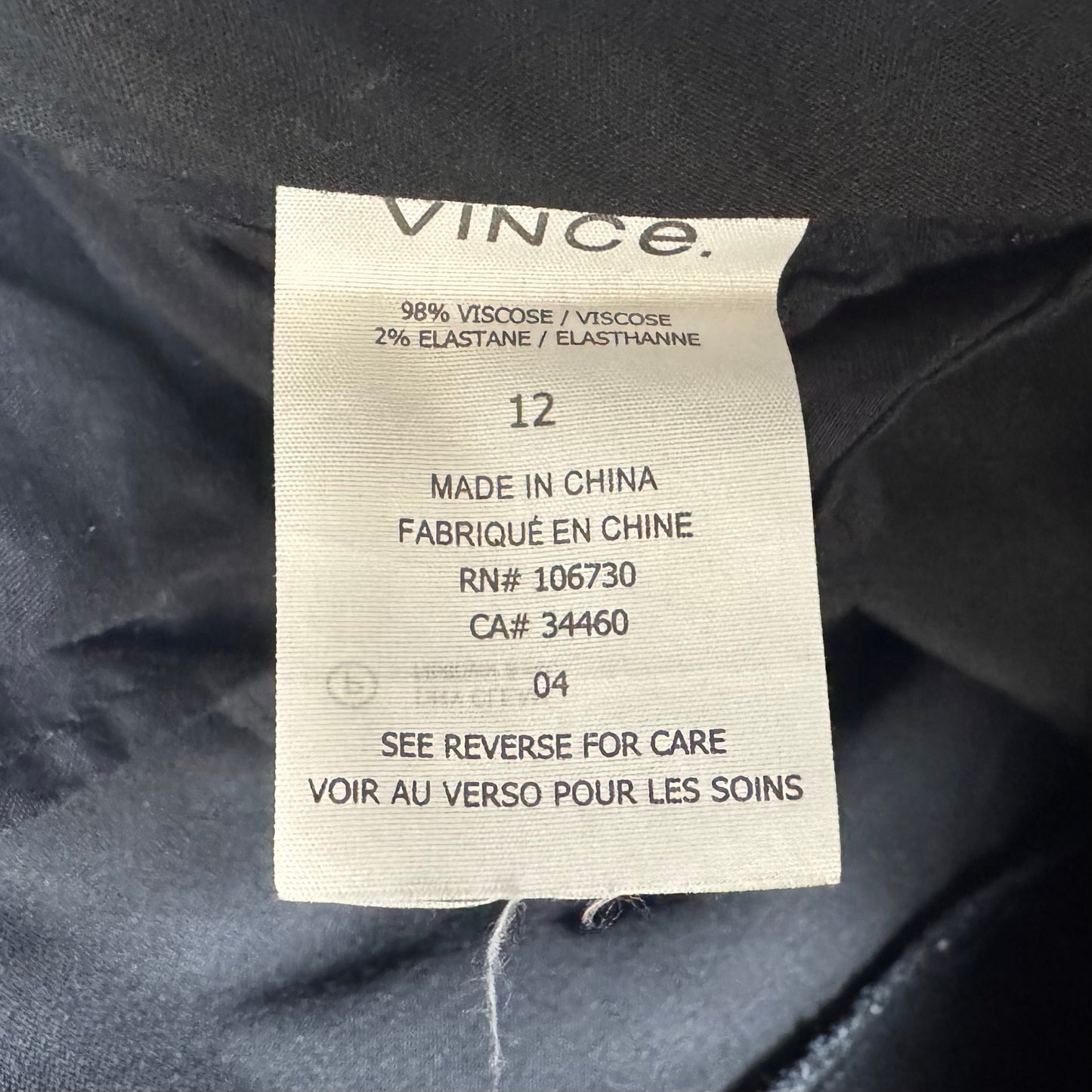 Pants Dress By Vince In Black, Size: 12