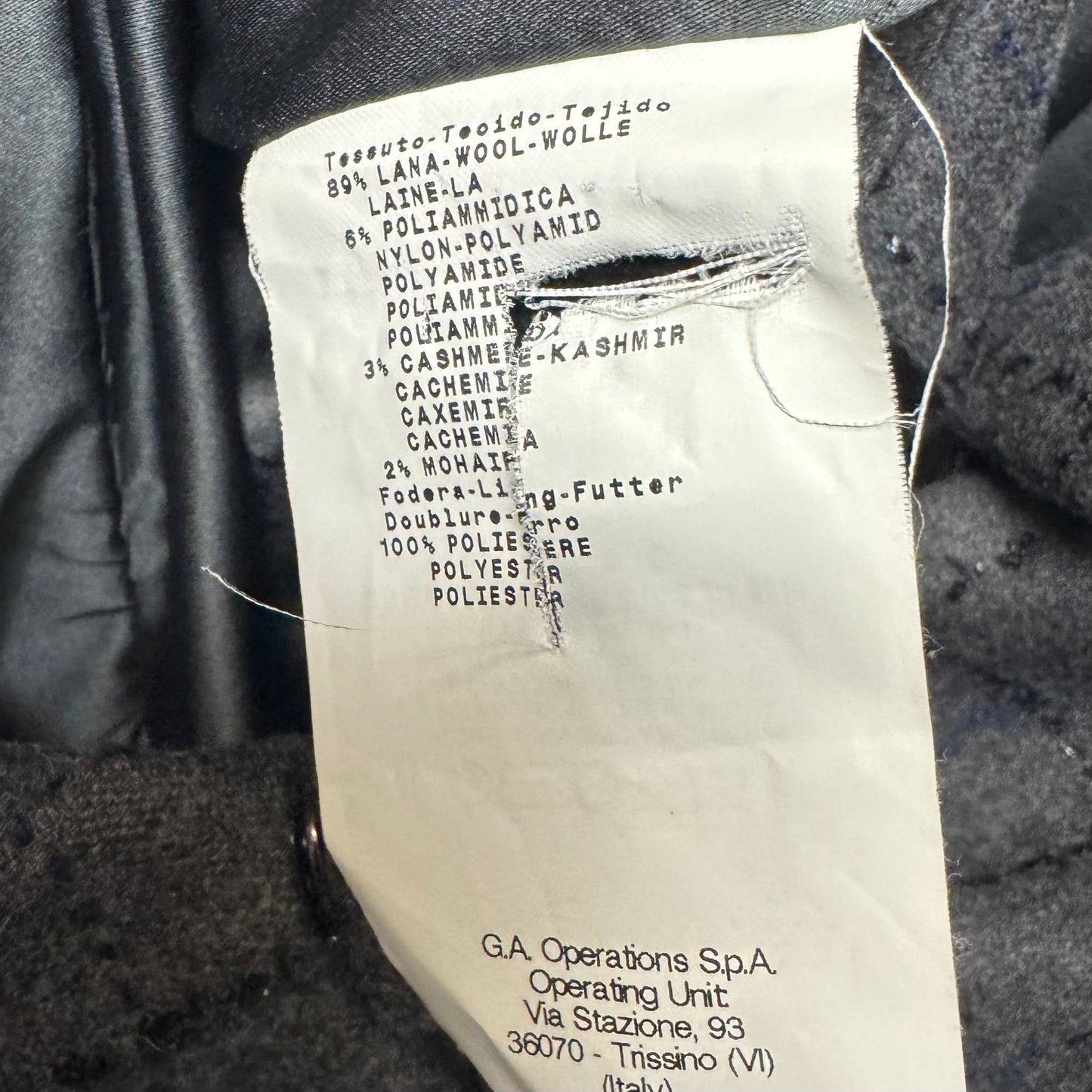 Wool Blazer By Armani Collezoni In Grey, Size: 10