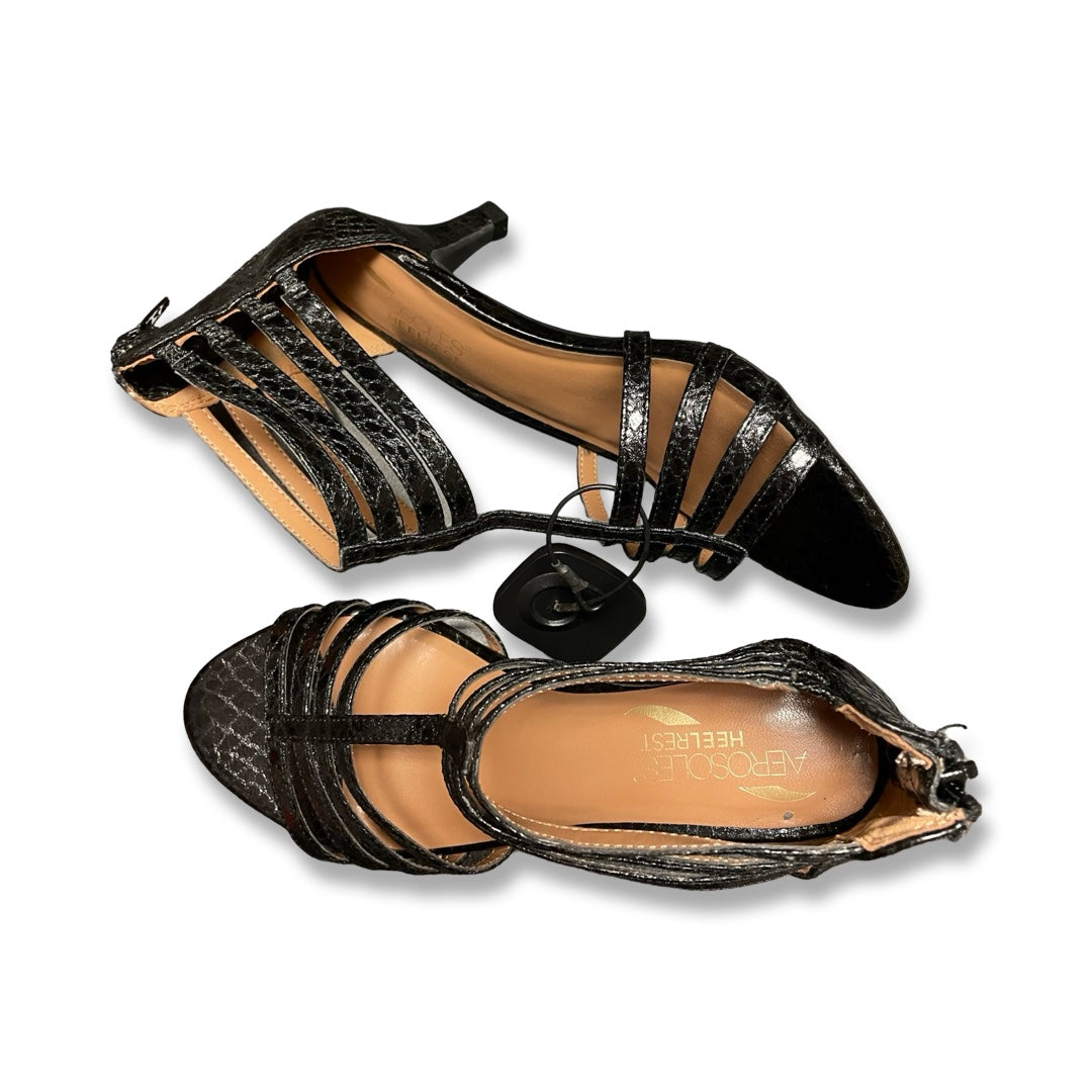 Sandals Heels Block By Aerosoles In Black, Size:6