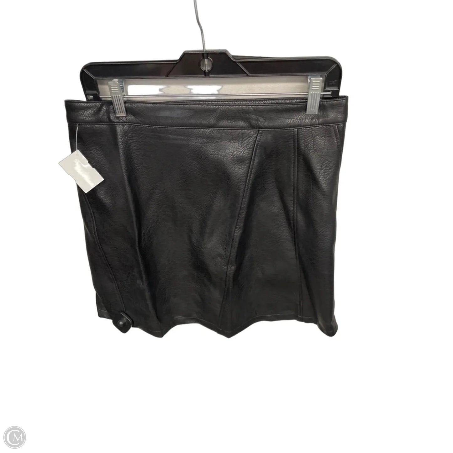 Skirt Midi By Zara In Black & Silver, Size: L