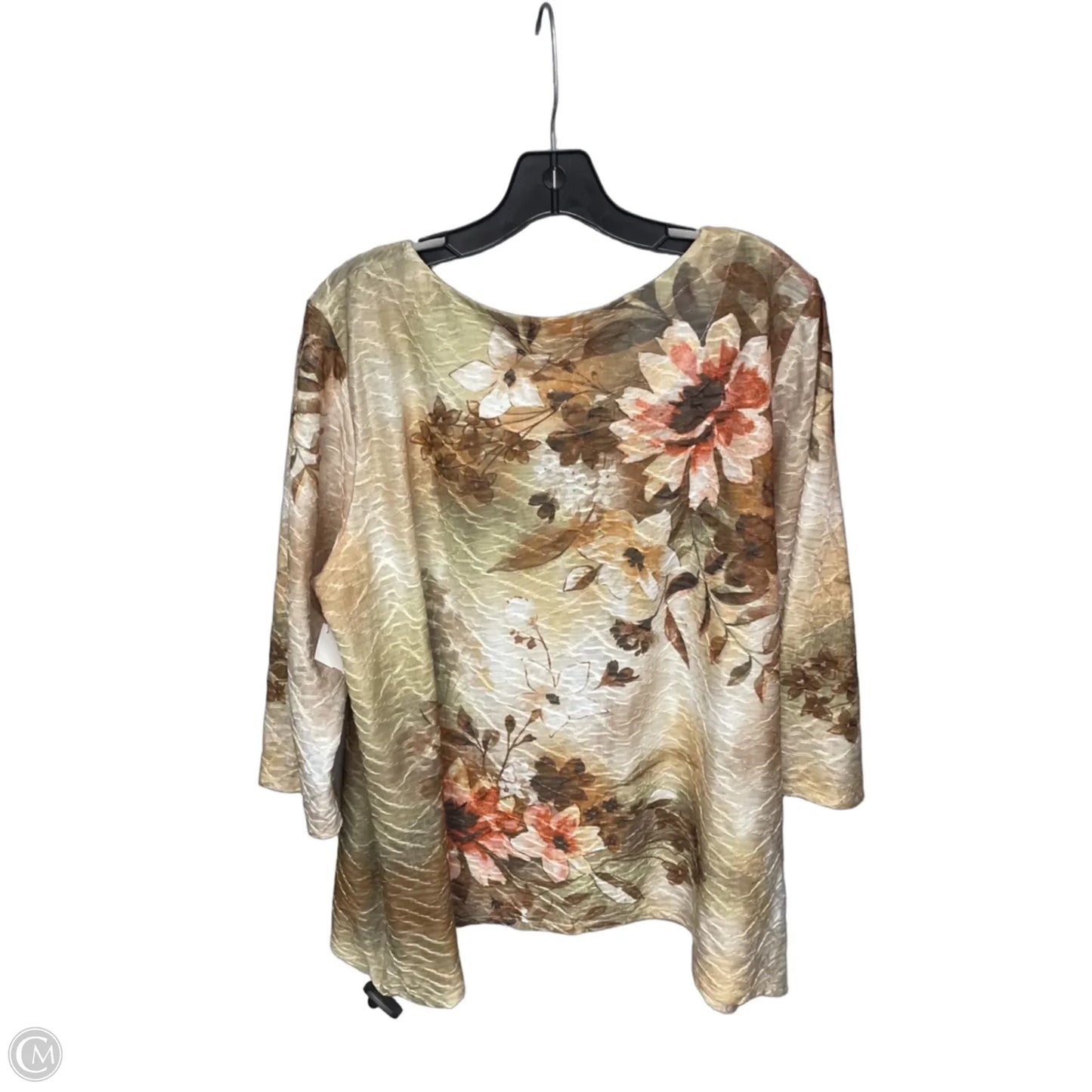Top Long Sleeve By Alfred Dunner In Yellow, Size: L