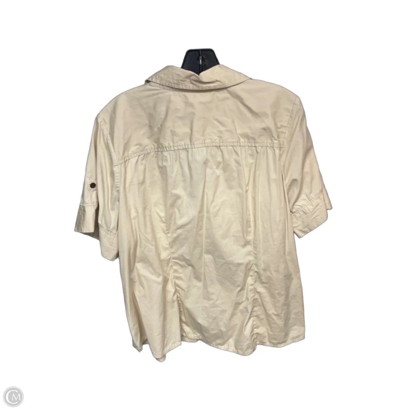 Top Short Sleeve By Sonoma In Tan, Size: 1x