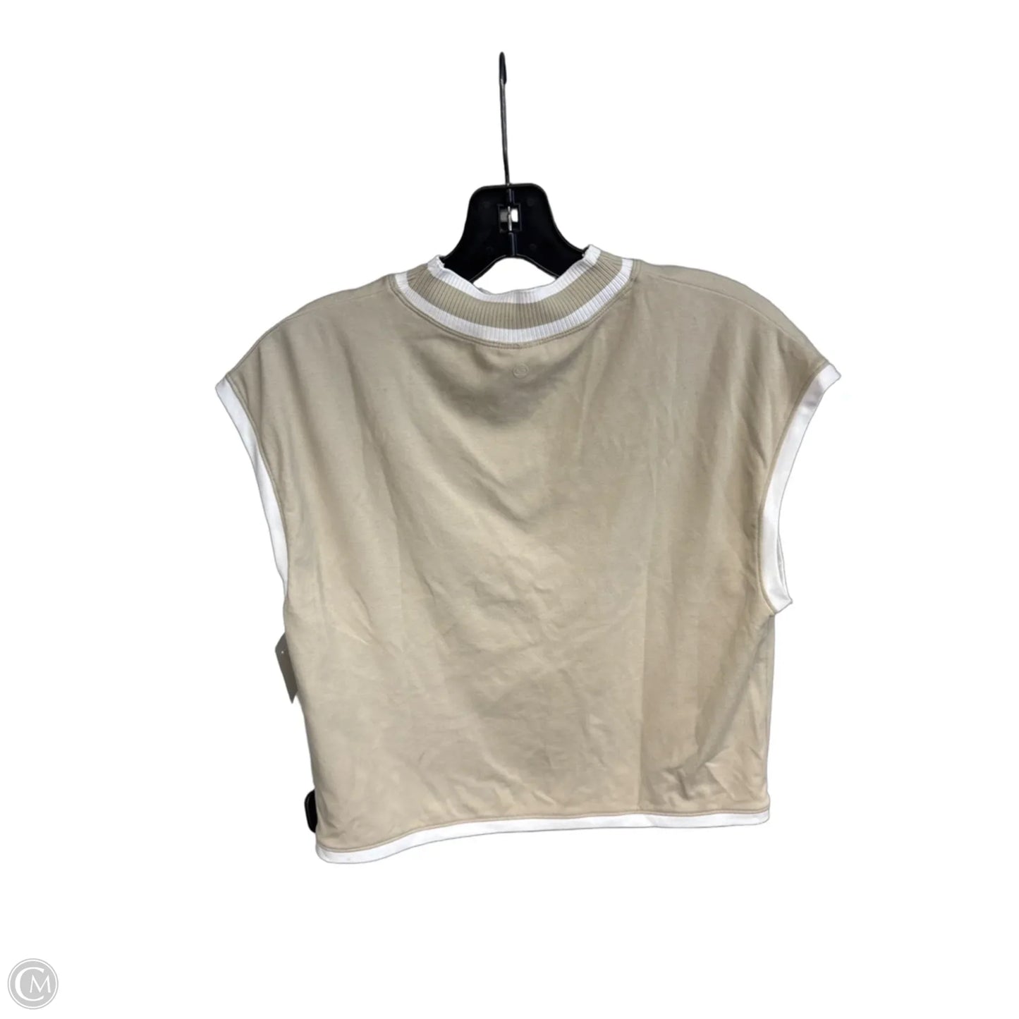 Athletic Top Short Sleeve By Calia In Cream, Size: M