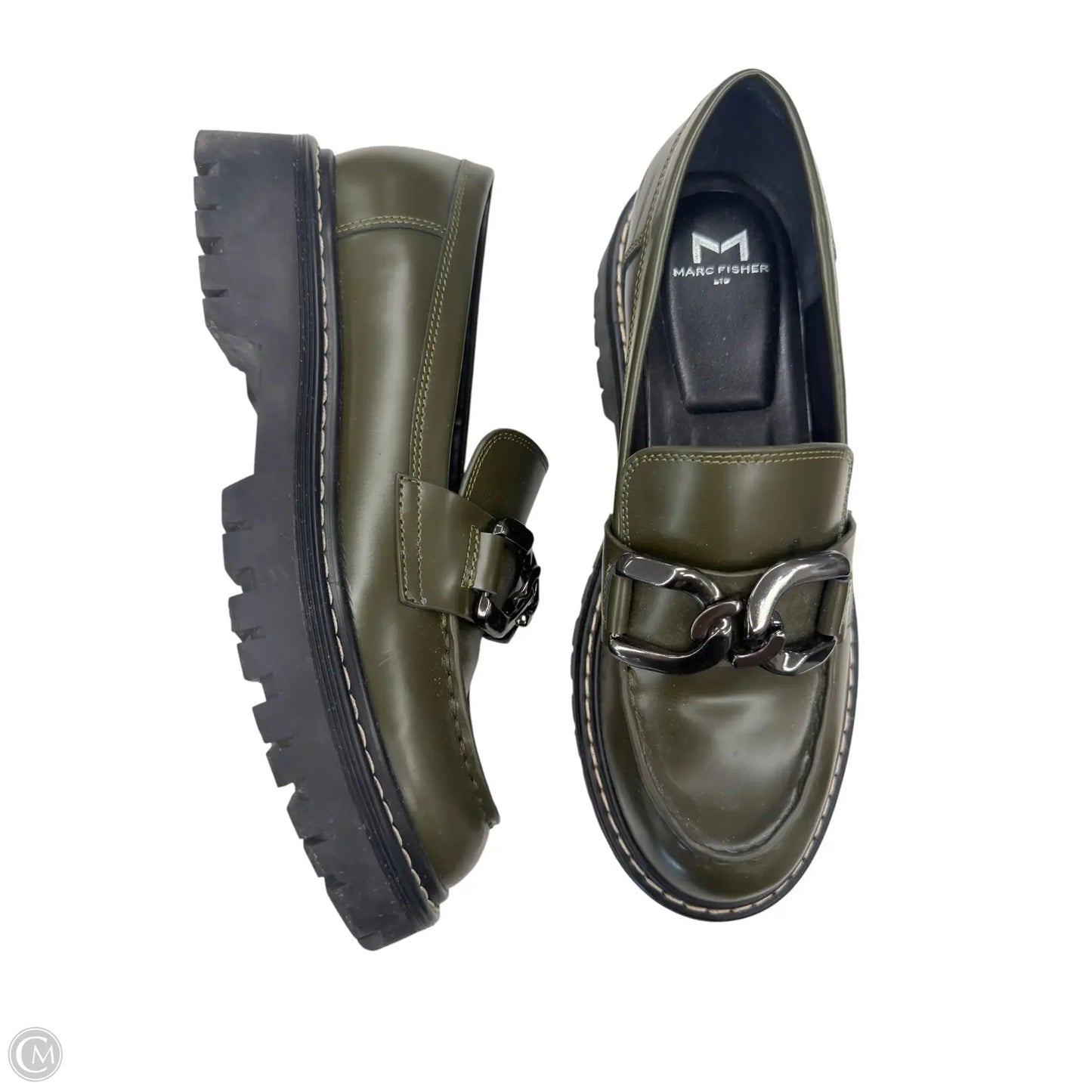 Shoes Heels Platform By Marc Fisher In Green, Size: 8