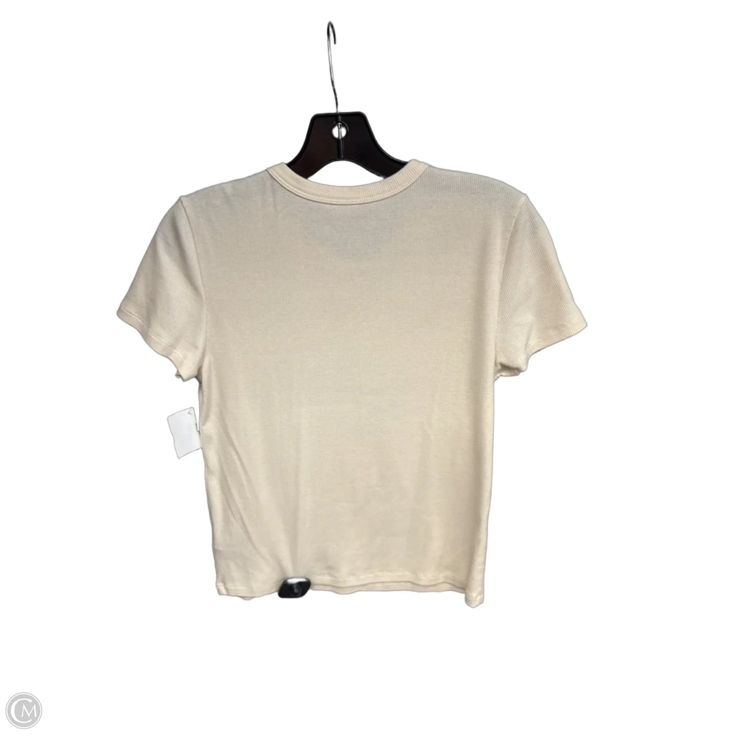 Top Short Sleeve By American Eagle In Cream, Size: L