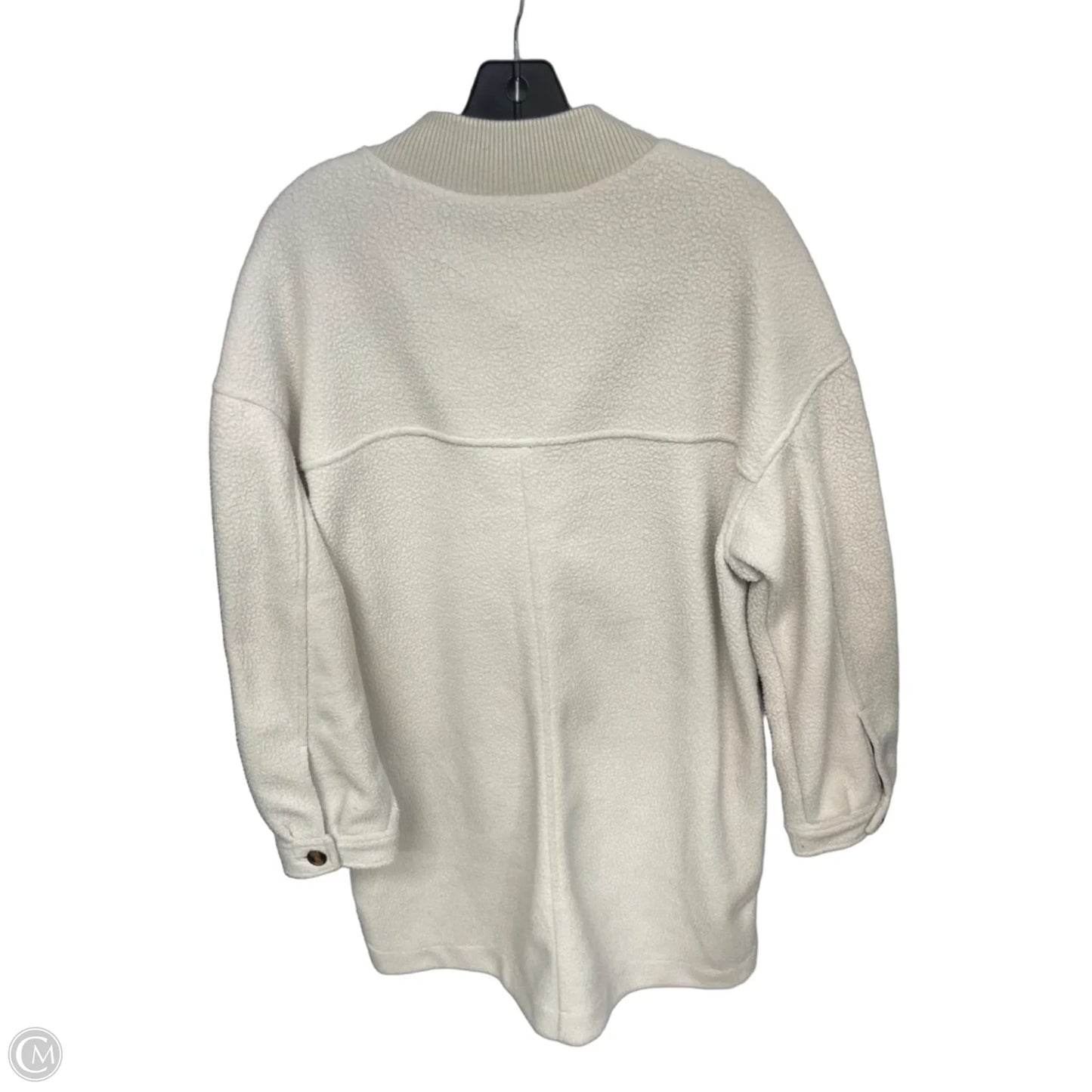 Jacket Faux Fur & Sherpa By Eddie Bauer In Cream, Size: M