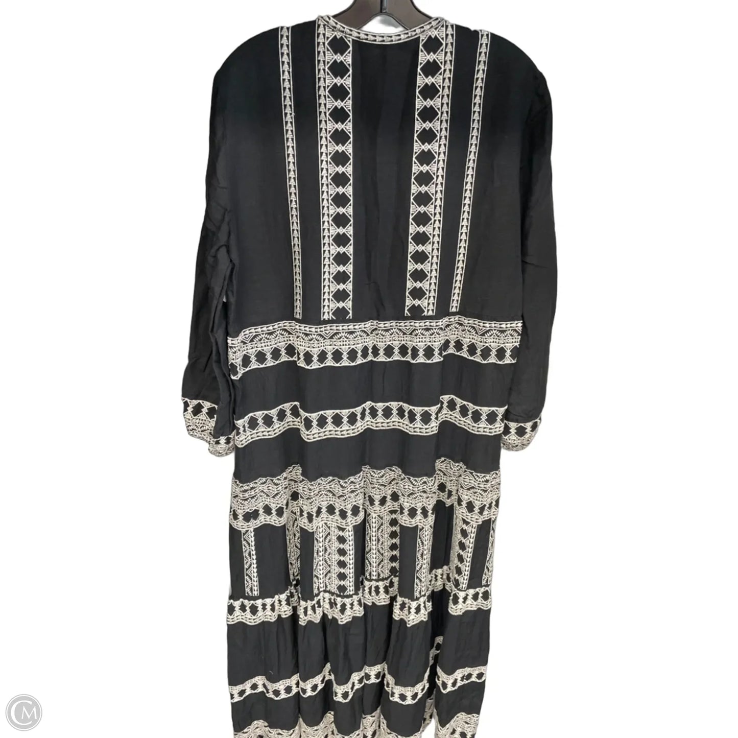 Dress Casual Maxi By Zara In Black & Cream, Size: L