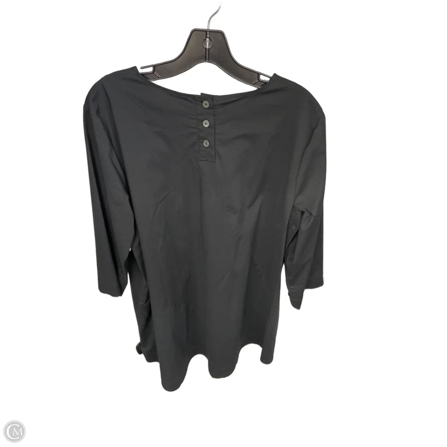 Top 3/4 Sleeve By J. Jill In Black, Size: L