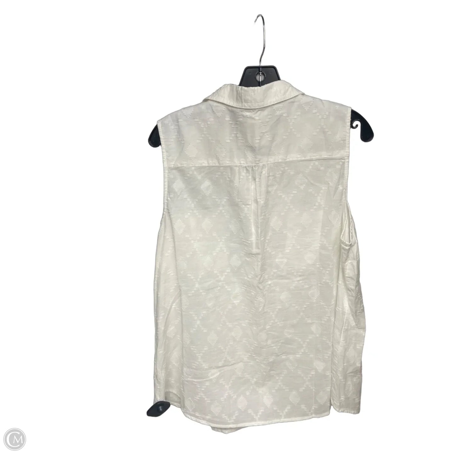 Top Sleeveless By Sonoma In White, Size: Xl
