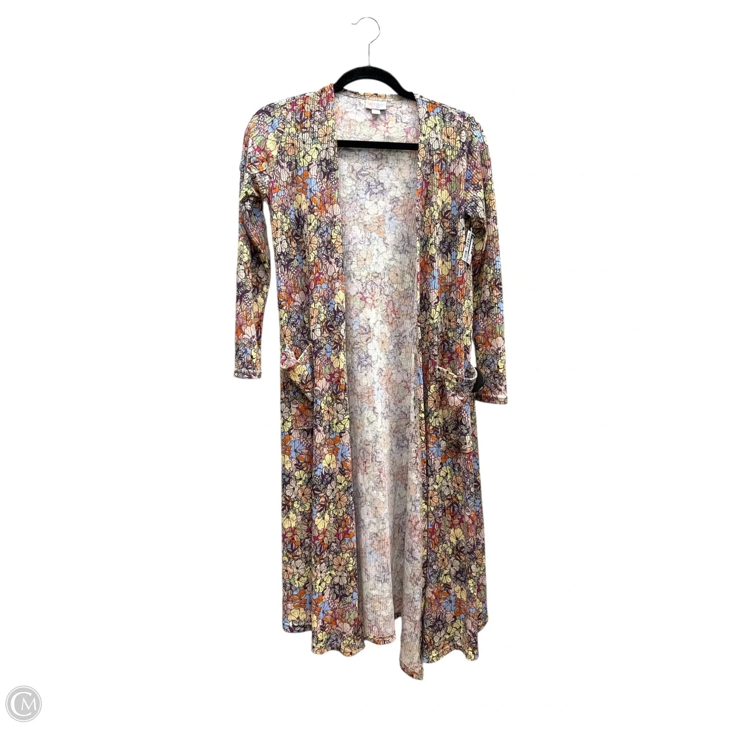 Cardigan By Lularoe In Floral Print, Size: Xs