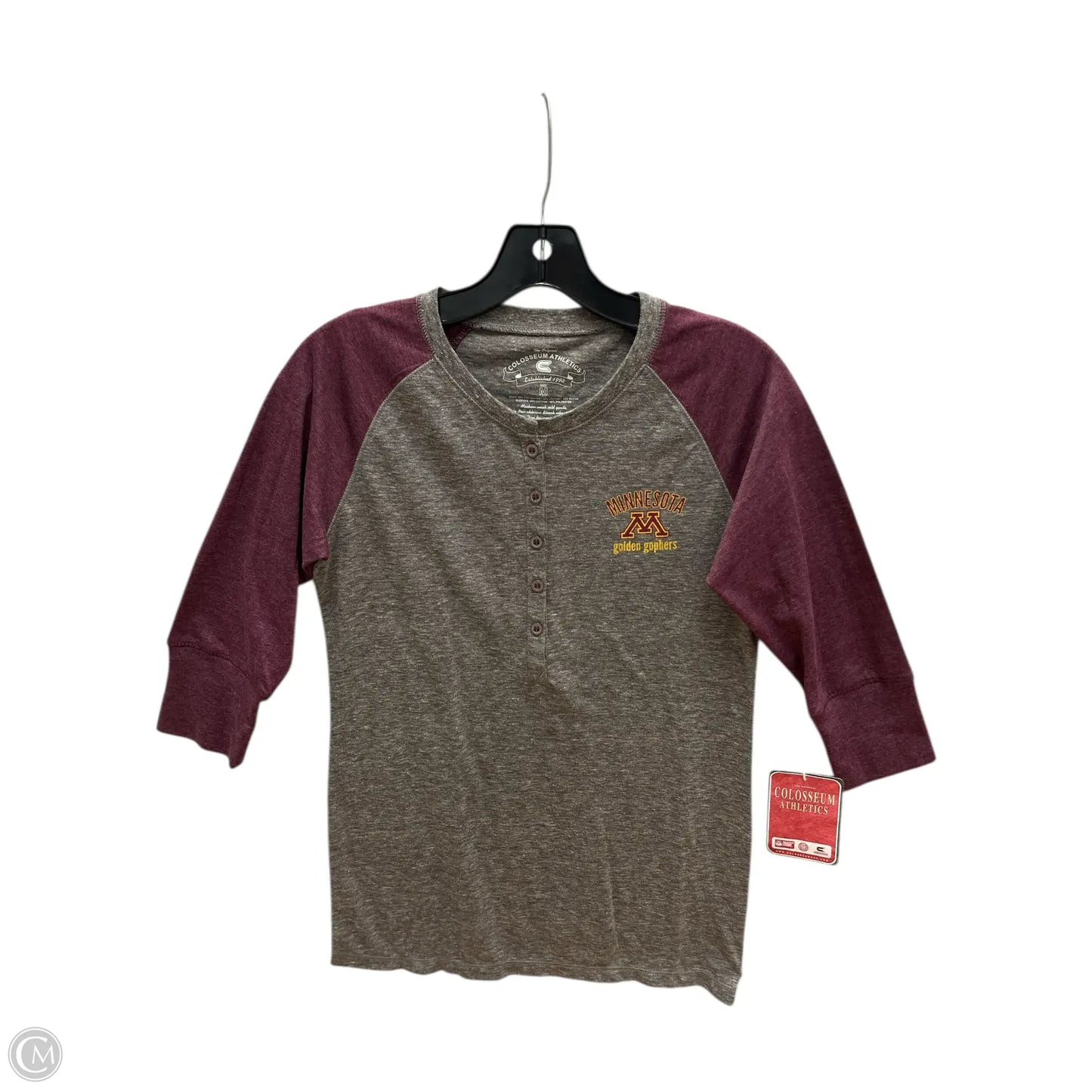 Athletic Top Long Sleeve Crewneck By Colosseum In Grey & Red, Size: M